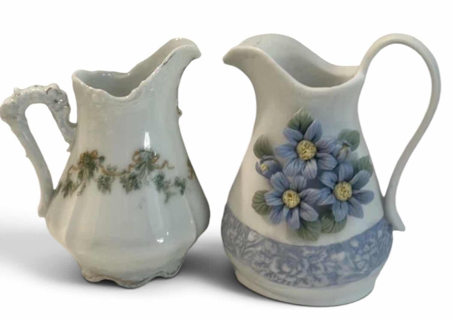 Photo 1 of 2 FLORAL CERAMIC PITCHERS H5”