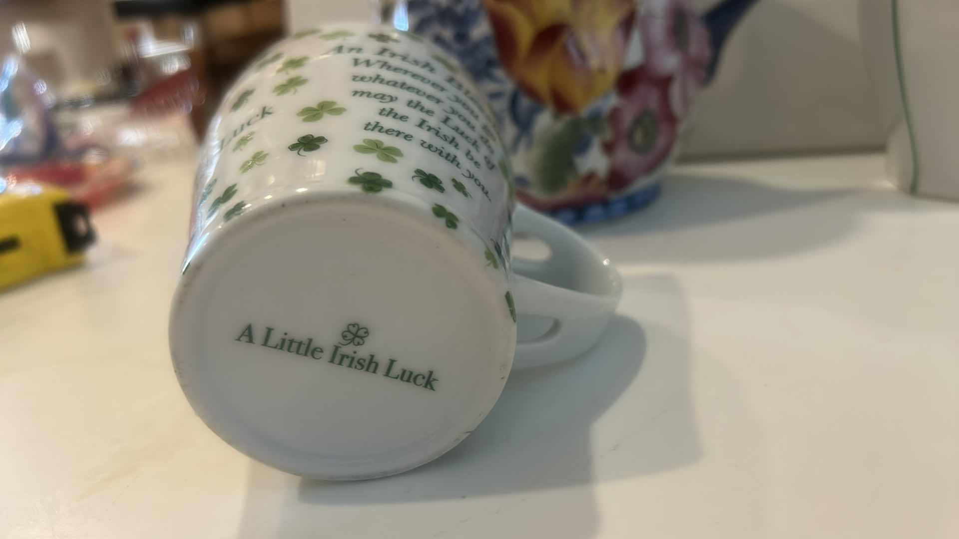 Photo 1 of IRISH BLESSING MUG AND SPOON AND 2 PITCHERS TALLEST H7.5”