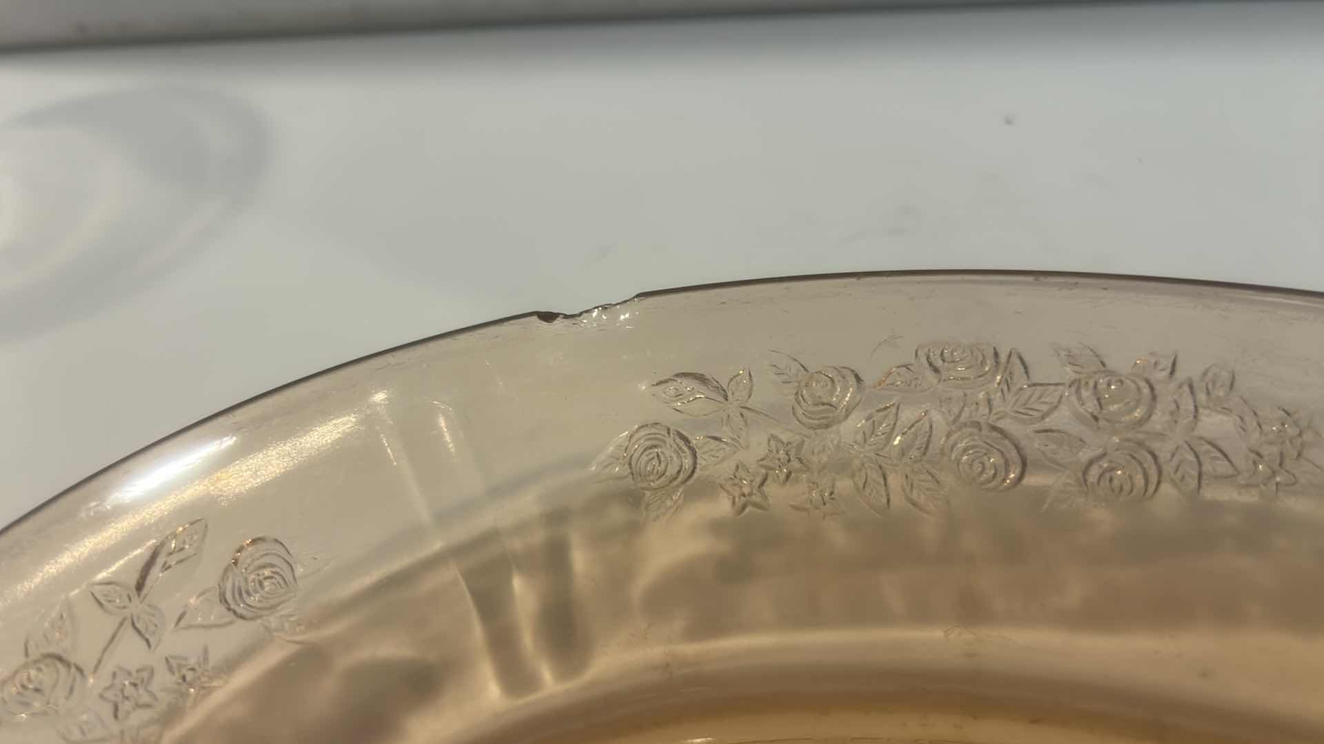 Photo 1 of AMBER AND PEACH TONED GLASSWARE H7.75”
