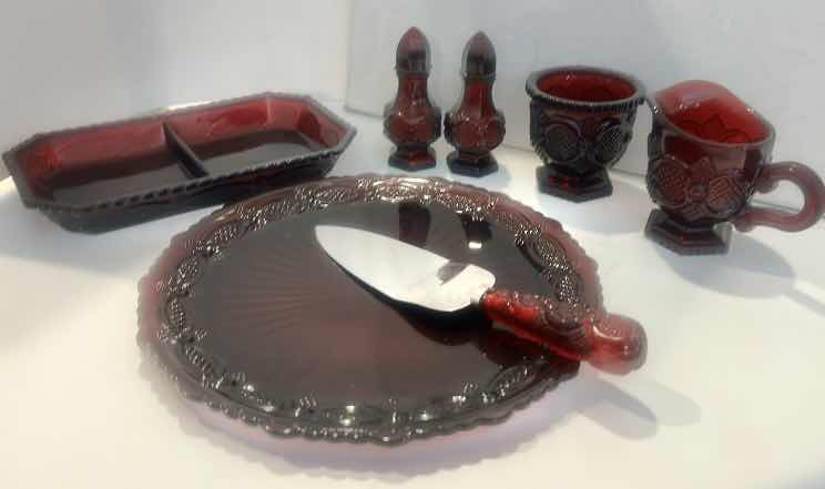 Photo 1 of AVON 1876 CAPE COD RUBY RED GLASSWARE