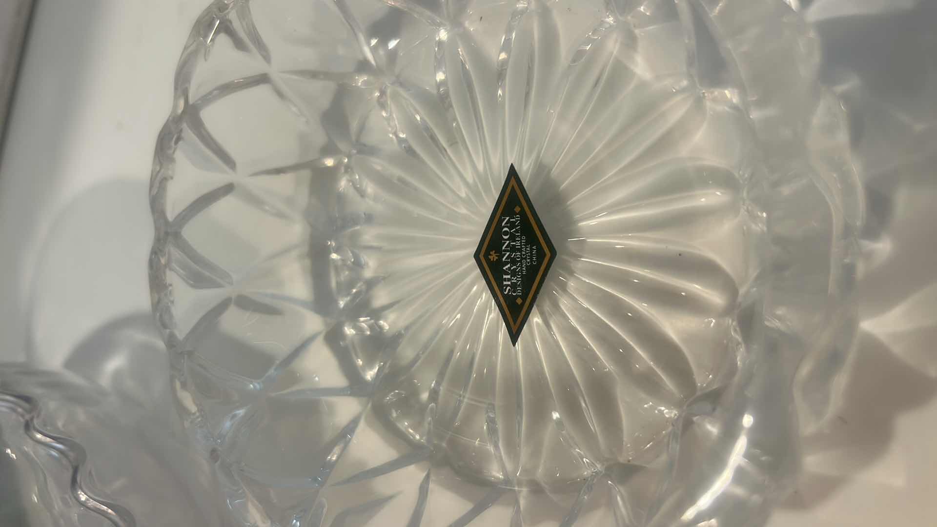 Photo 1 of 3 CRYSTAL PIECES- BELL H5.5” & 2 LIDDED BOXES