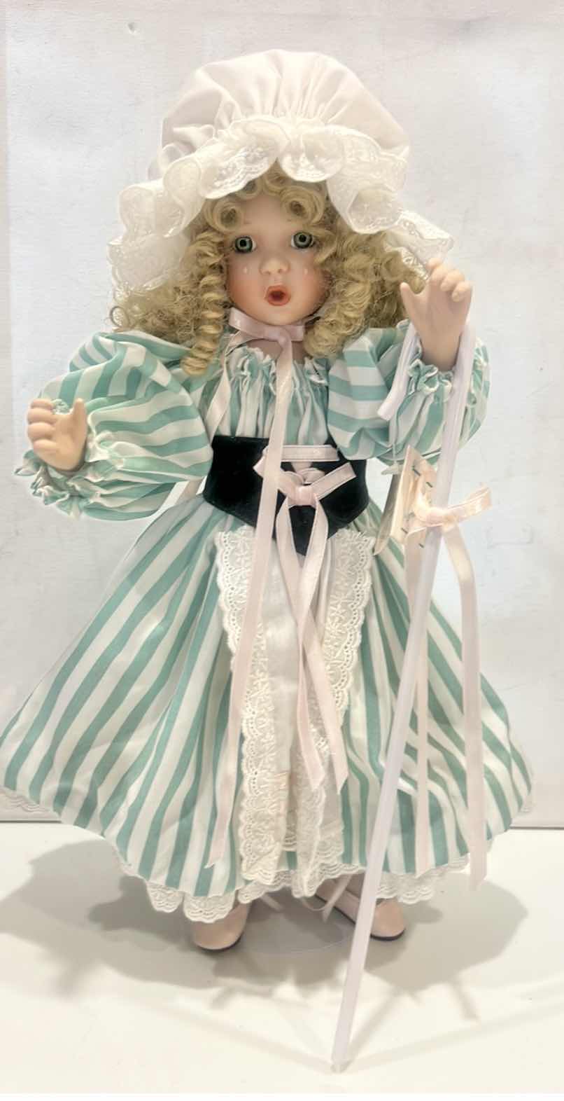 Photo 1 of PORCELAIN DOLL TITLED "LITTLE BO PEEP," PRODUCED BY THE ASHTON-DRAKE GALLERIES. H15” $70