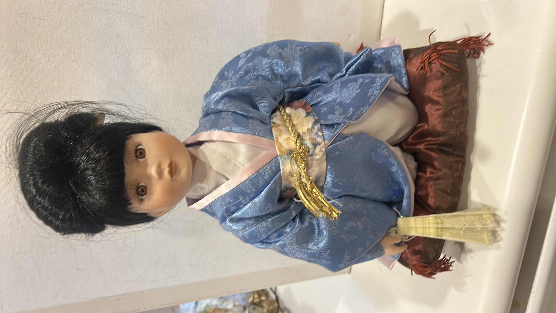 Photo 1 of VINTAGE COLLECTIBLE GEISHA-STYLE PORCELAIN DOLL 
H14”