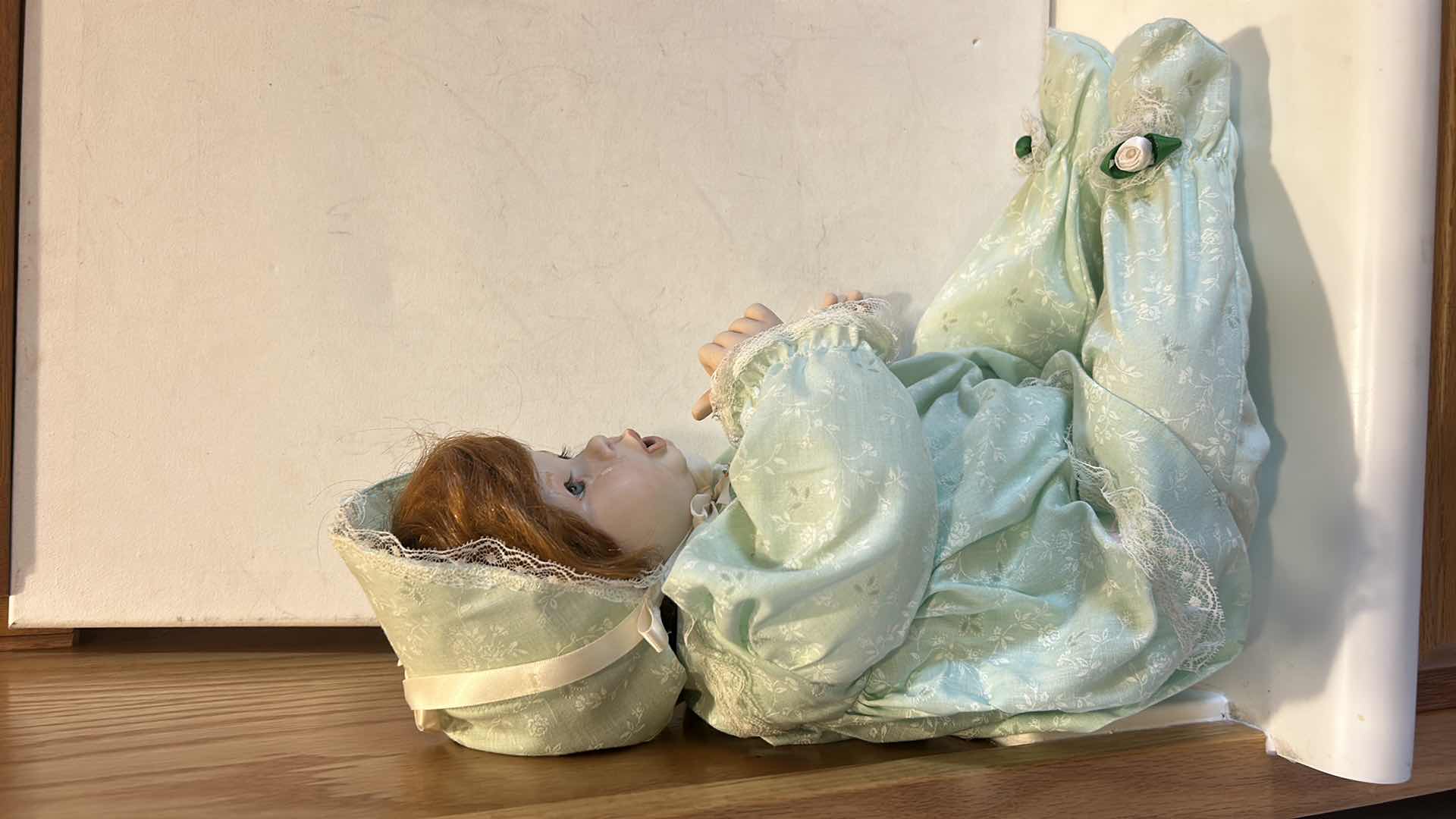 Photo 1 of VINTAGE THUMB SUCKING BABY W TEARS DOLL H13”