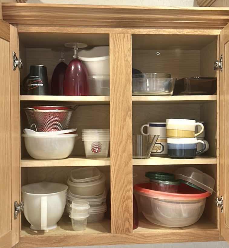 Photo 1 of CONTENTS OF CABINET IN KITCHEN