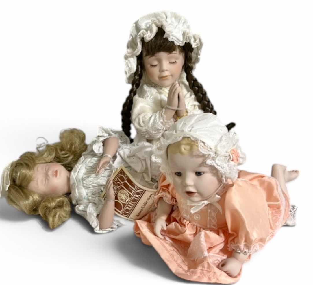 Photo 1 of 3 PORCELAIN COLLECTIBLE DOLLS $120