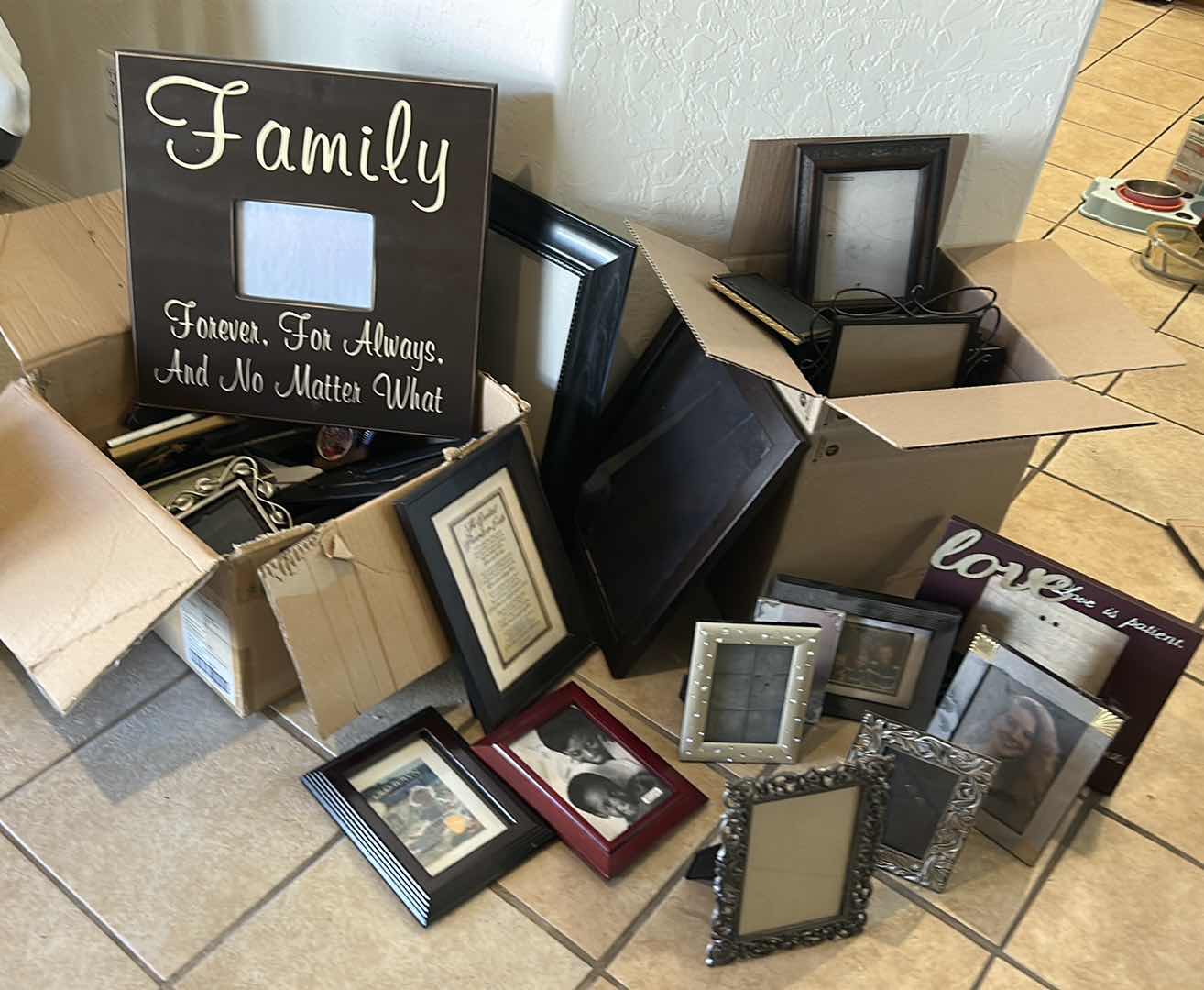 Photo 1 of 2 BOXES OF PICTURE FRAMES
