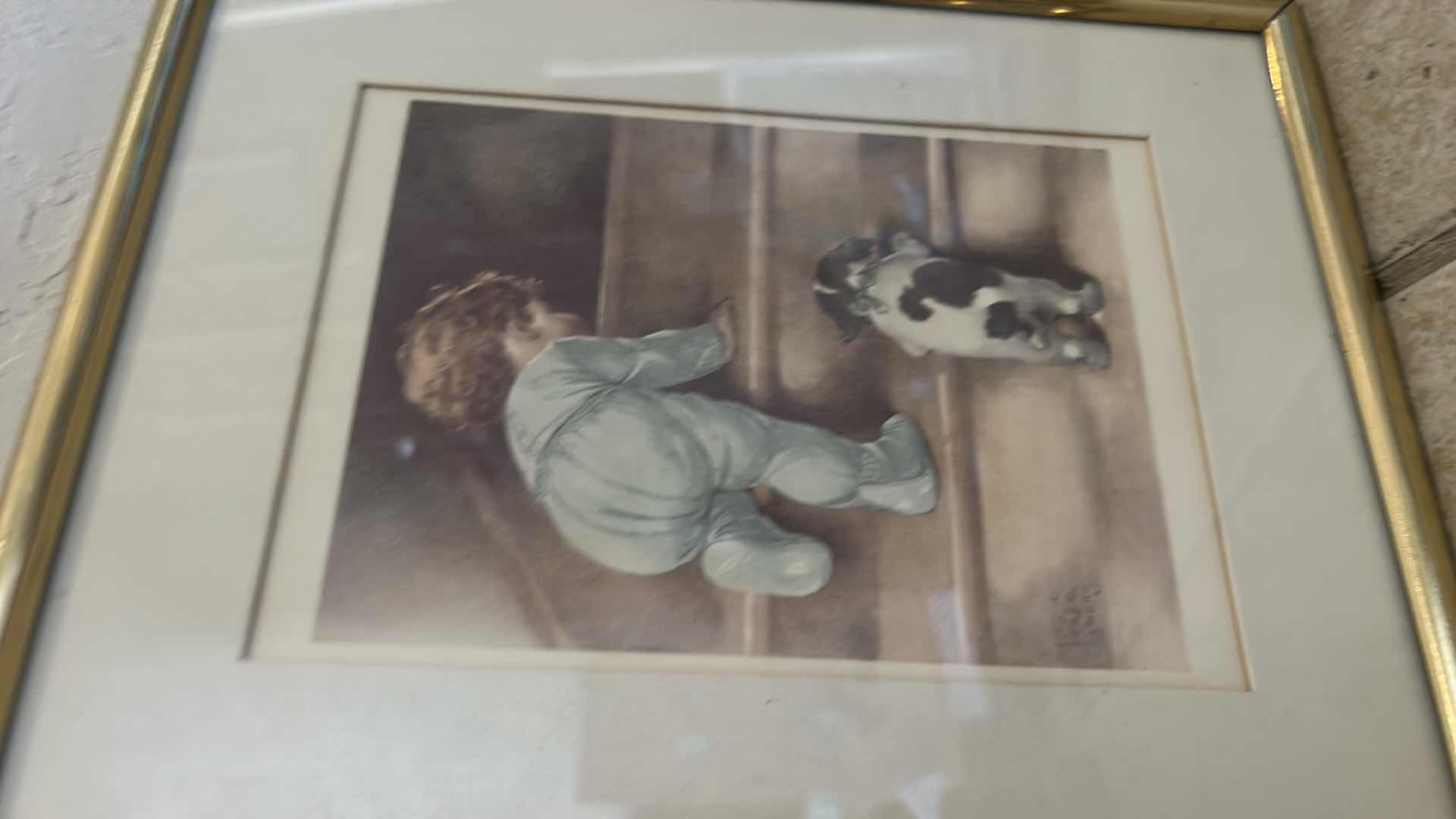 Photo 1 of 4 FRAMED ART PRINTS BY AMERICAN ILLUSTRATOR BESSIE PEASE GUTMANN. ARTWORK 8" X 10" $ 125