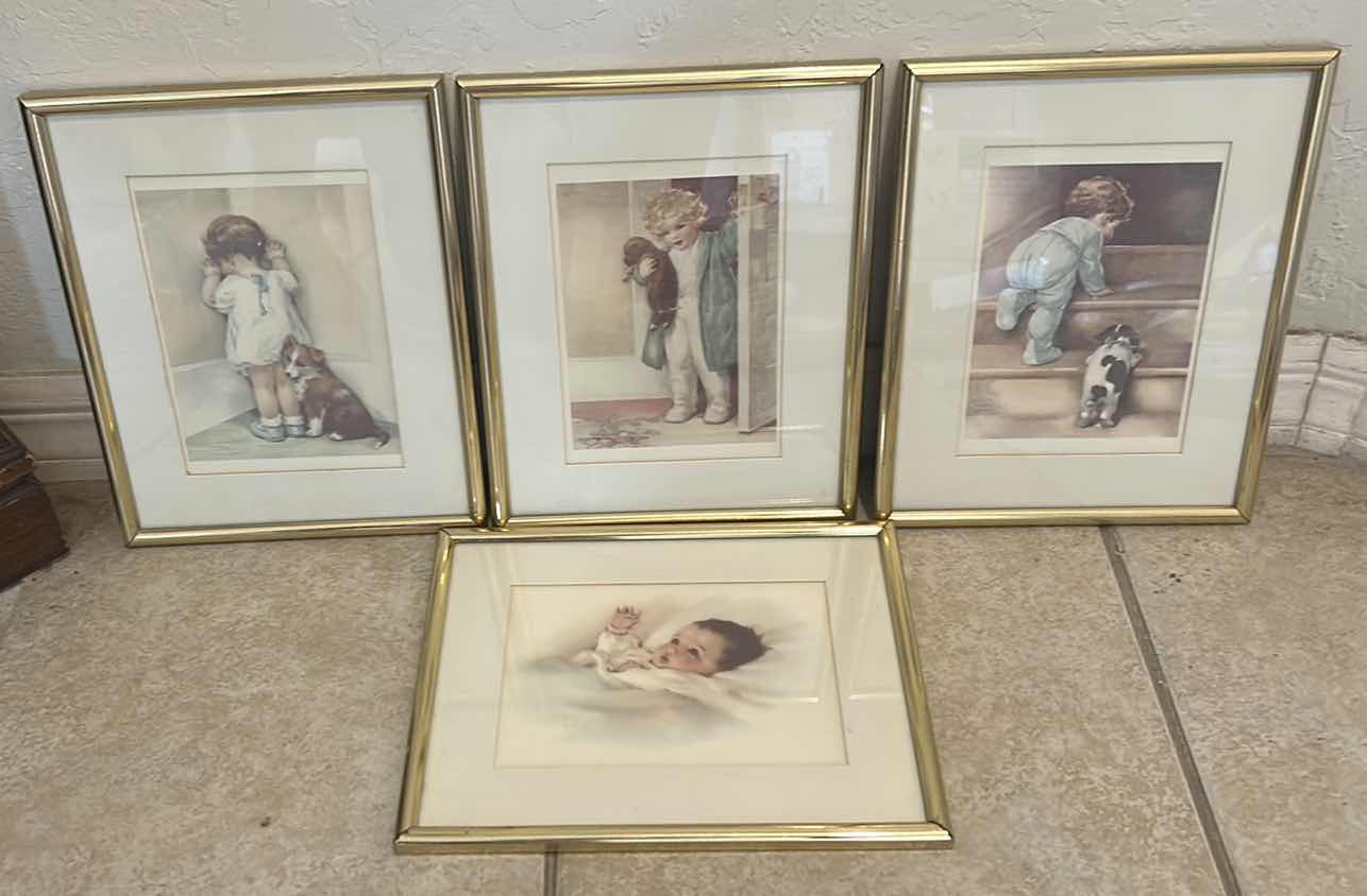Photo 1 of 4 FRAMED ART PRINTS BY AMERICAN ILLUSTRATOR BESSIE PEASE GUTMANN. ARTWORK 8" X 10" $ 125