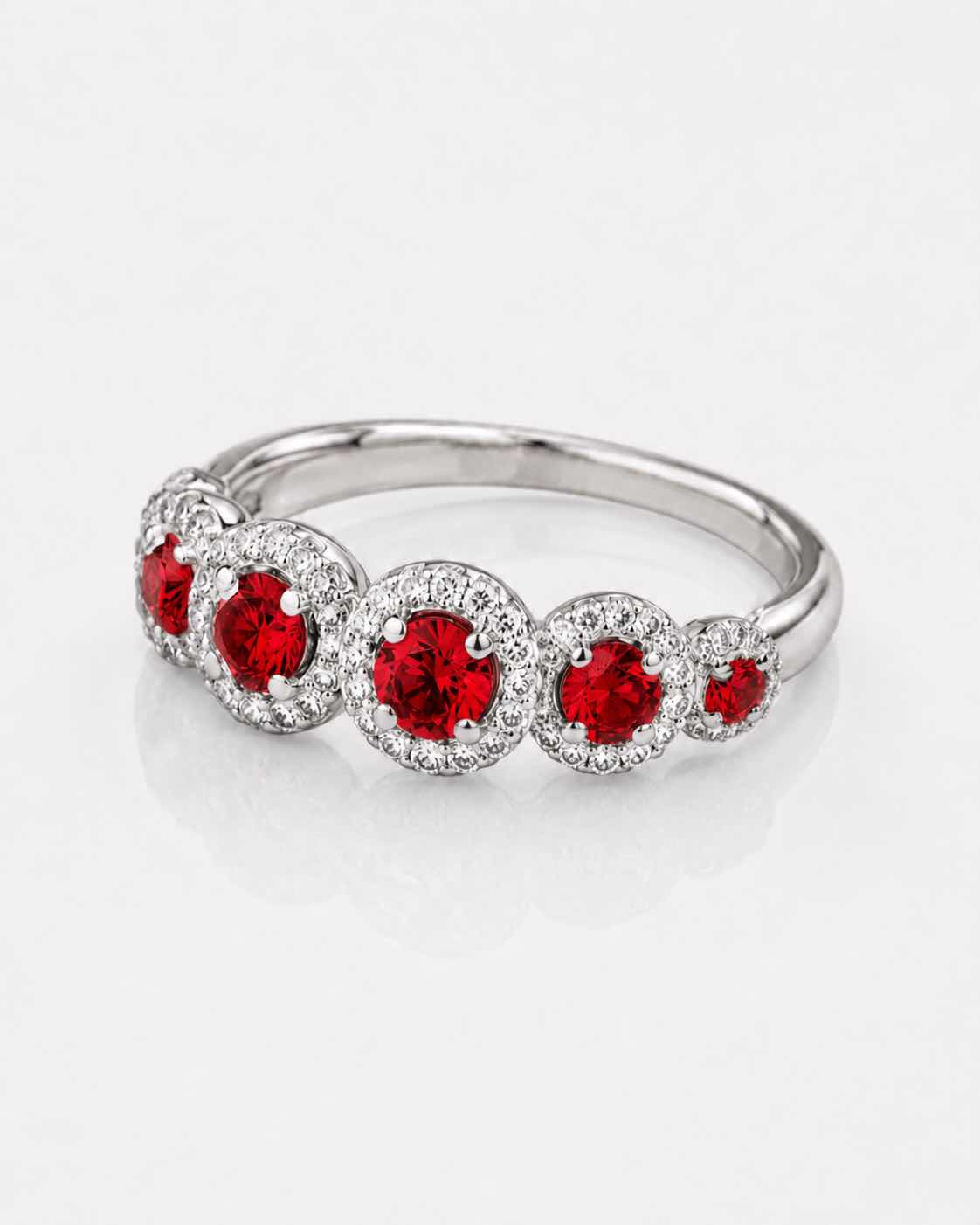 Photo 1 of 10K WHITE GOLD DIAMOND RING 0.50 CTW DIAMOND 0.50 SAPPHIRE 3G (EST SIZE 6-7) #34  $2,100
