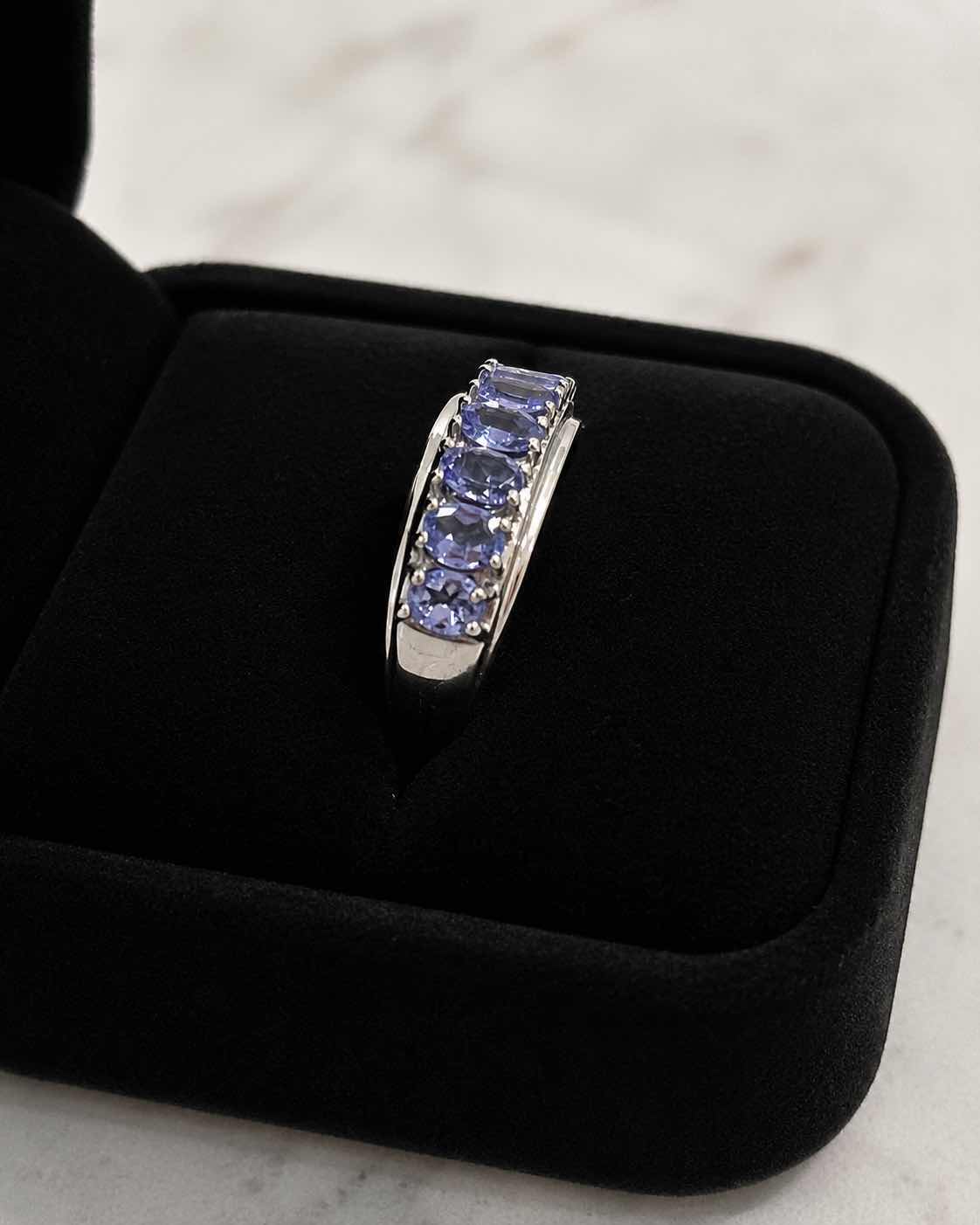Photo 1 of 10 K WHITE GOLD 2CTW TANZANITE RING 2G (EST SIZE 6–7) #46 $1,200