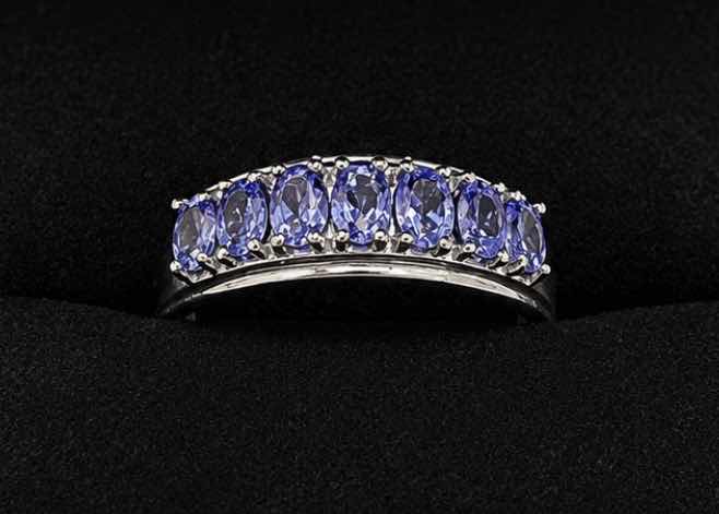Photo 1 of 10 K WHITE GOLD 2CTW TANZANITE RING 2G (EST SIZE 6–7) #46 $1,200