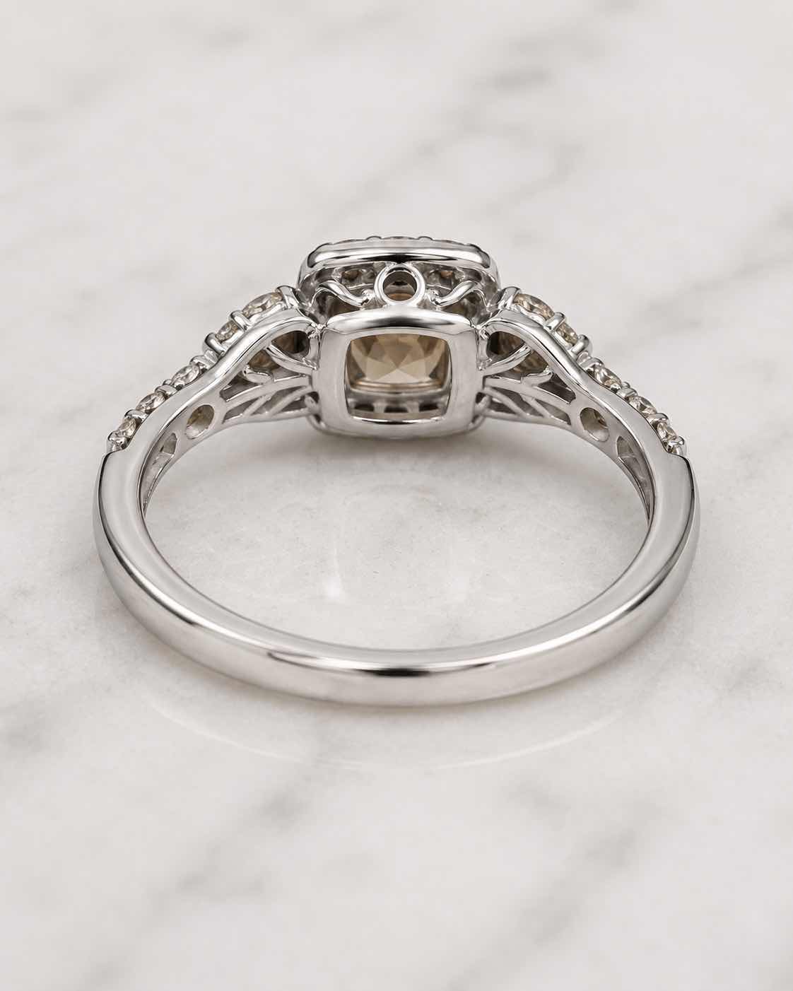 Photo 1 of 14K WHITE GOLD 0.60CTW DIAMOND RING 3G (EST SIZE 6-7) #12 $2,450