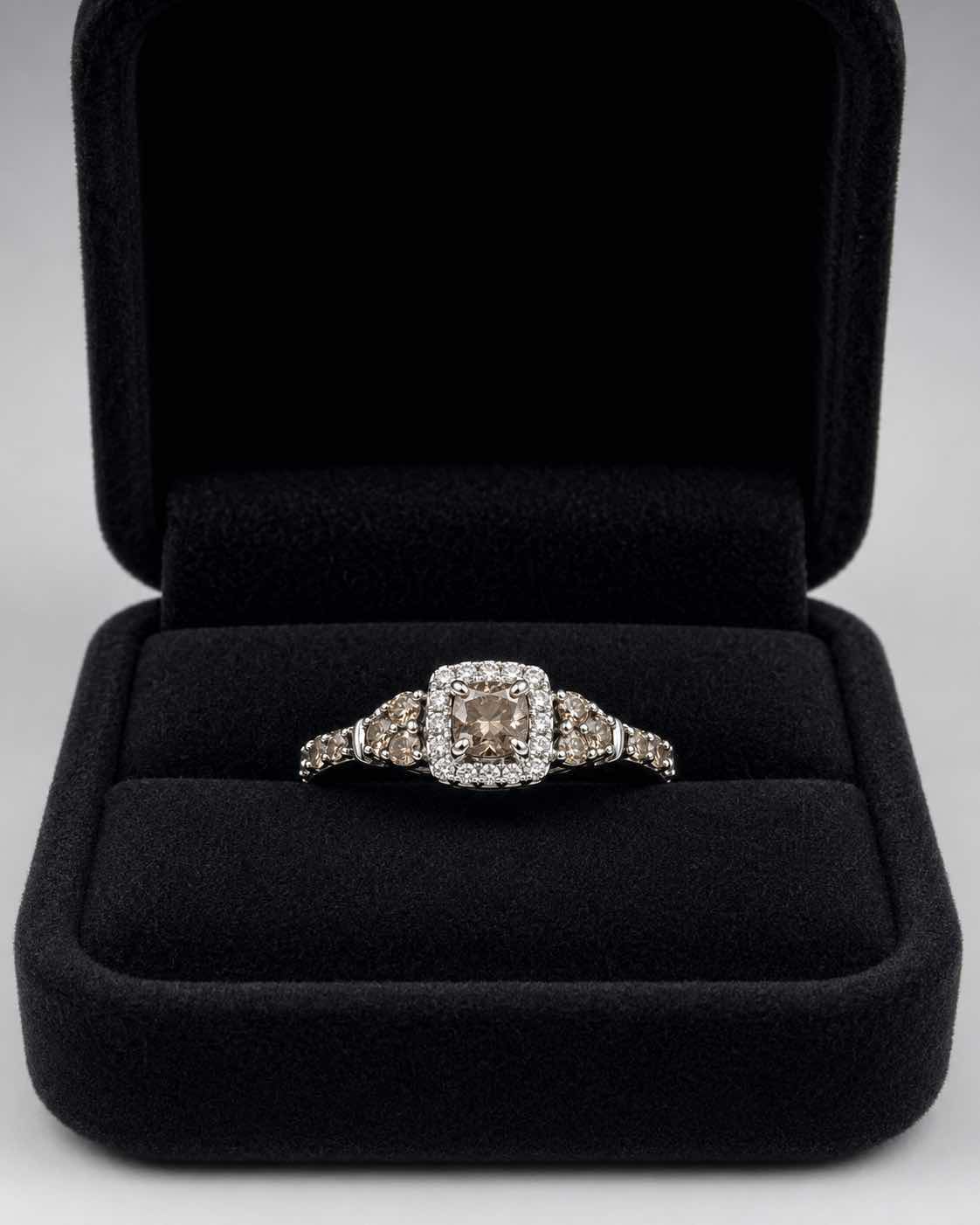 Photo 1 of 14K WHITE GOLD 0.60CTW DIAMOND RING 3G (EST SIZE 6-7) #12 $2,450