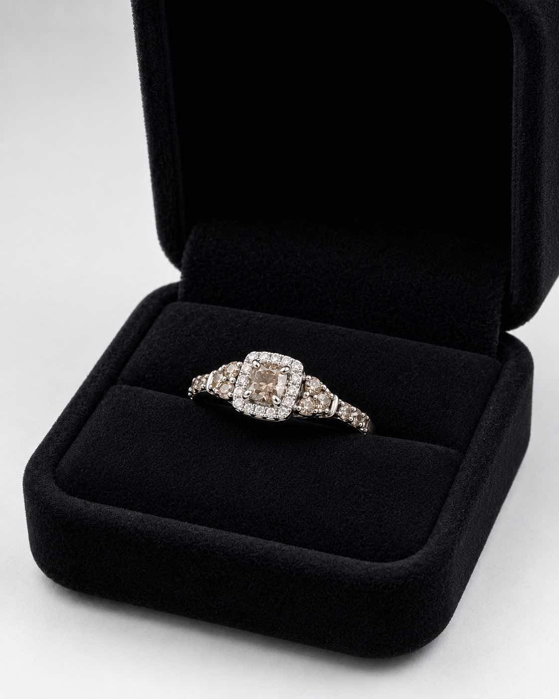 Photo 1 of 14K WHITE GOLD 0.60CTW DIAMOND RING 3G (EST SIZE 6-7) #12 $2,450