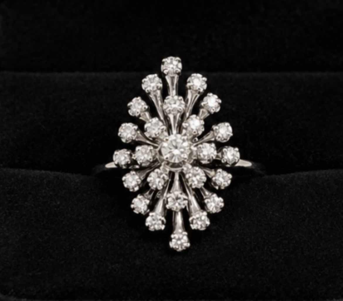 Photo 1 of 10K WHITE GOLD 0.50 CTW DIAMOND RING 2.4 G (EST SIZE 6–7) #8 $2,100