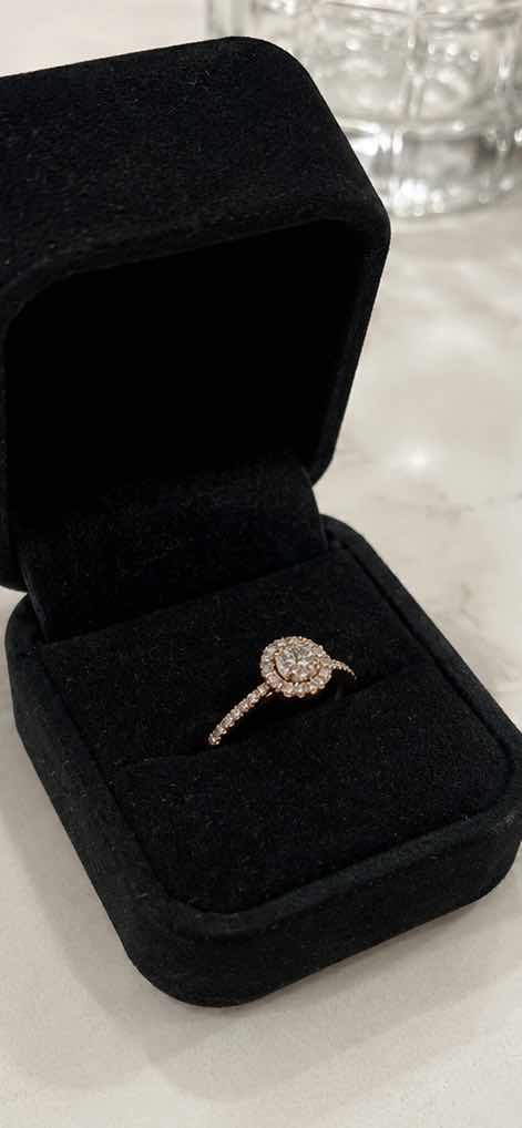 Photo 1 of 14K ROSE GOLD 1 CTW DIAMOND RING 2G.  (EST SIZE 6–7.) #24