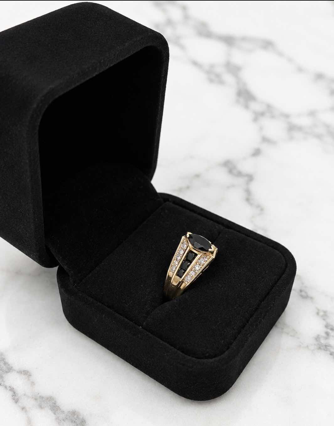 Photo 1 of 10K YELLOW GOLD 1.5 CTW SAPPHIRE & 1 CTW DIAMOND RING 4.7G (EST SIZE 6–7) #7