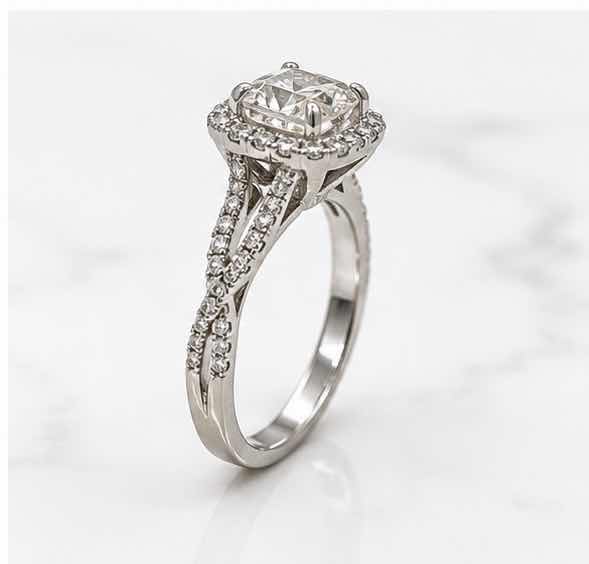 Photo 1 of 14K WHITE GOLD  1CTW DIAMOND RING, 4G. (EST SIZE 6–7) #26