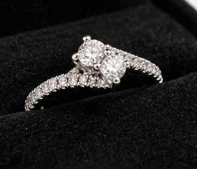 Photo 1 of 14K WHITE GOLD 1CTW DIAMOND RING 53.8 G. (EST SIZE 6–7) #7