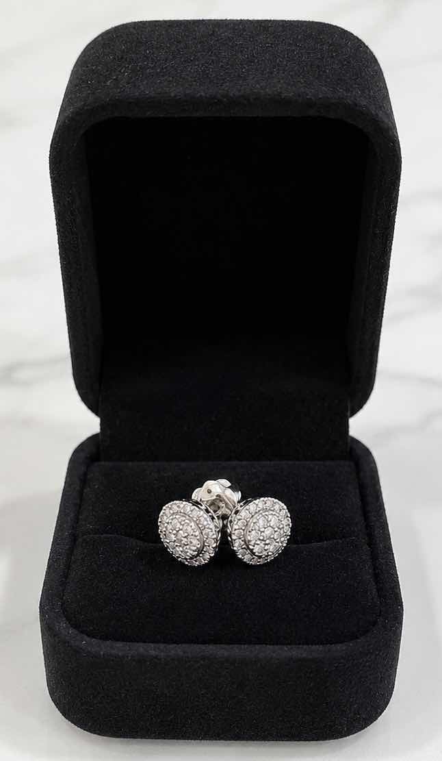Photo 1 of 10K WHITE GOLD EARRINGS 4.2 G #10