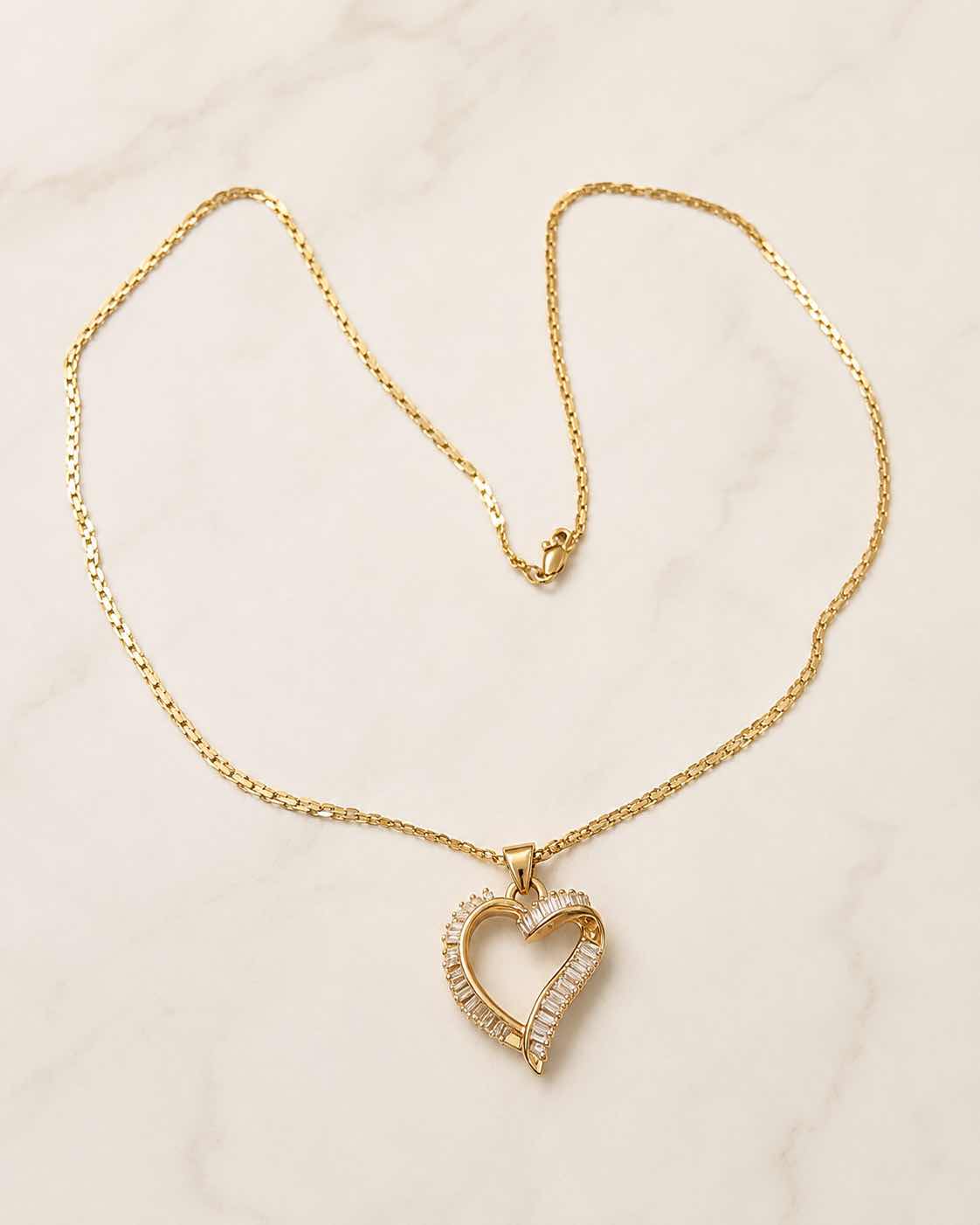 Photo 1 of 14K YELLOW GOLD  W 2CTW DIAMOND HEART SHAPED NECKLACE 8G #18A