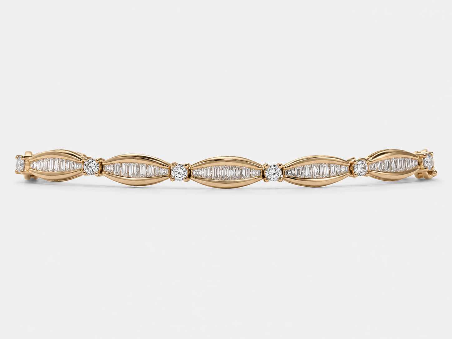 Photo 1 of 10K YELLOW GOLD 3.5 CTW DIAMOND BRACELET 9.7 G #9 $5200