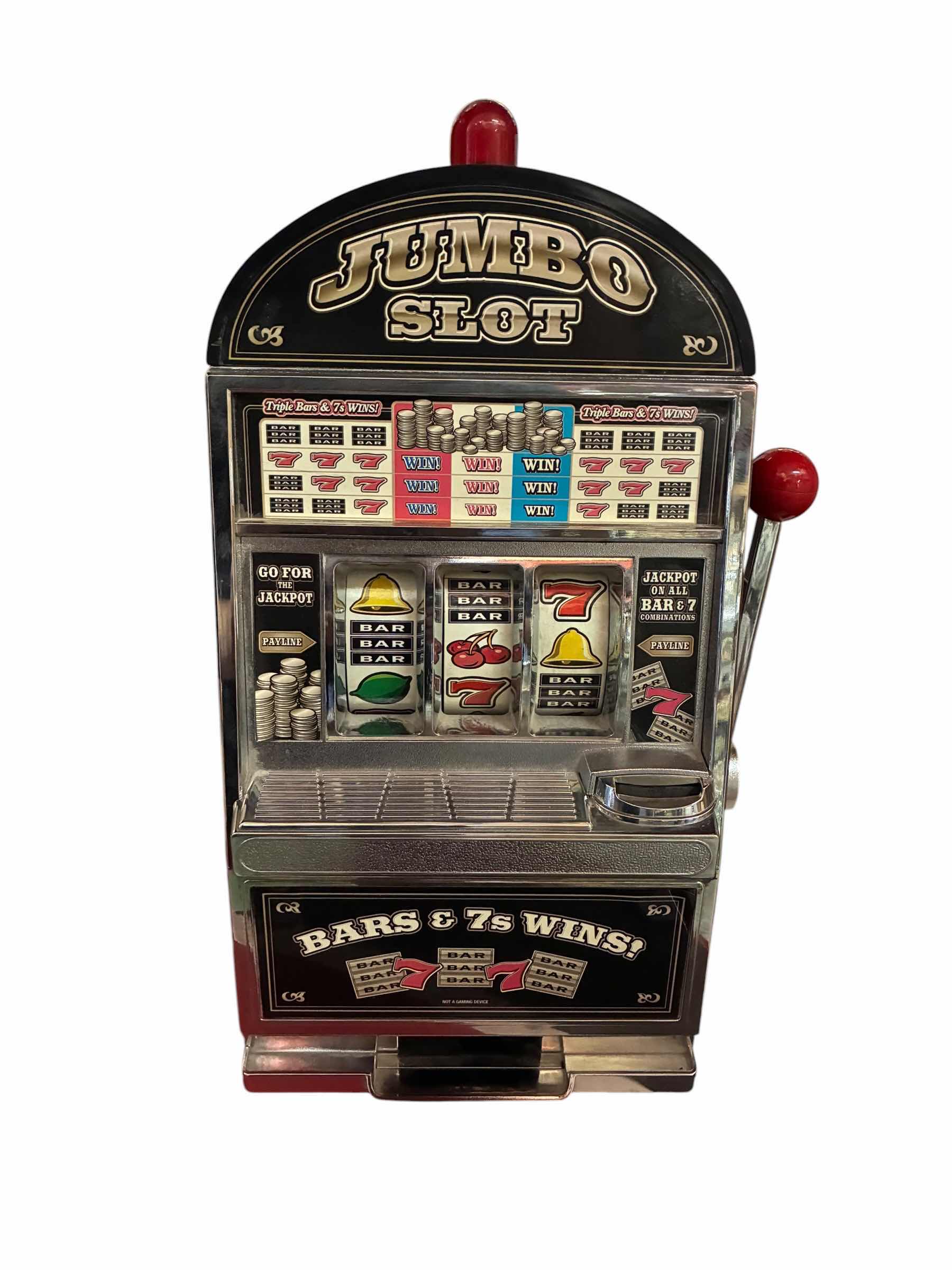 View 1 of VINTAGE JUMBO SLOT BARS & 7’S WINS! TOY SLOT MACHINE MODEL 440