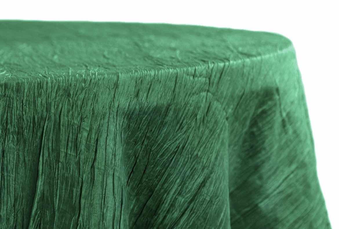 Photo 1 of 132” ROUND SATIN HUNTER GREEN TABLE LINEN