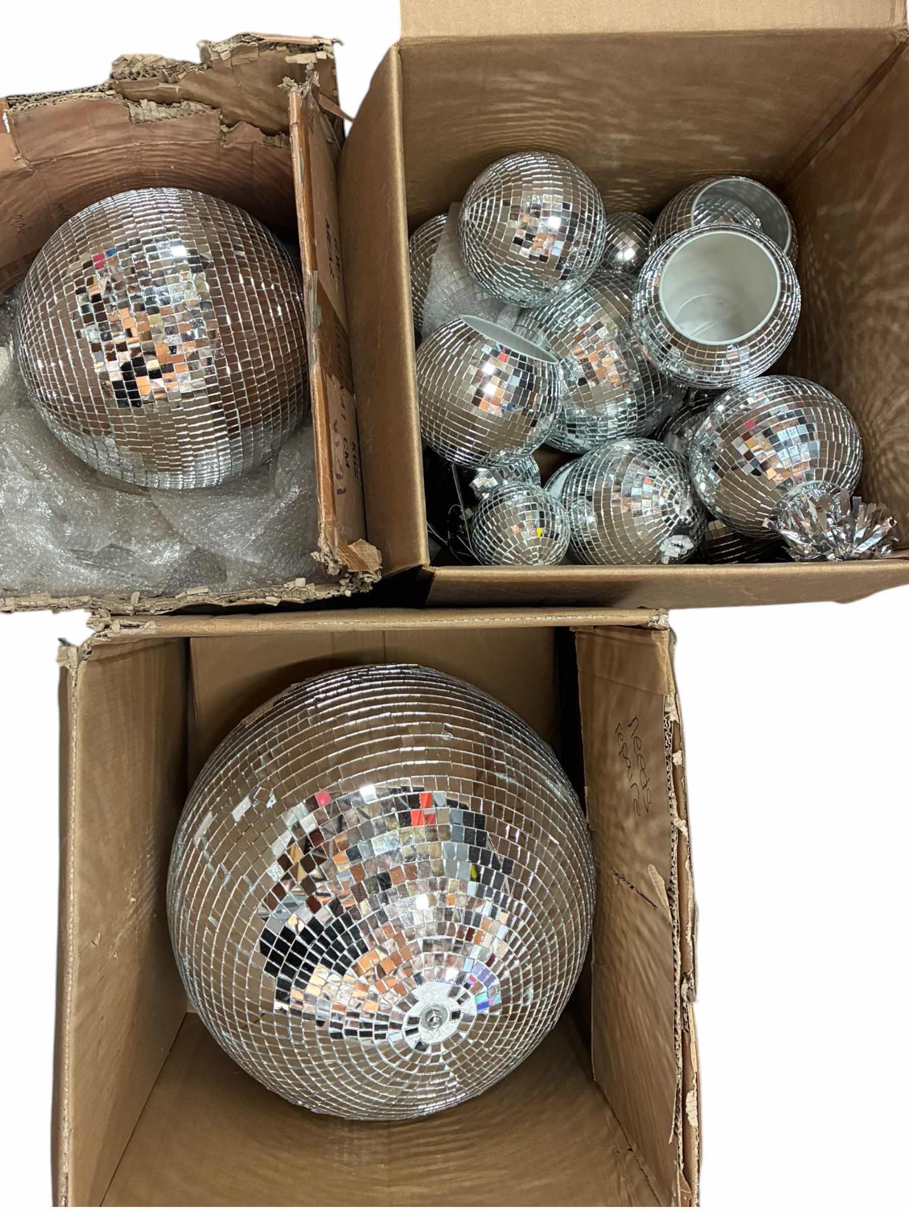 Photo 1 of SILVER DISCO BALLS -16”,9”,5”