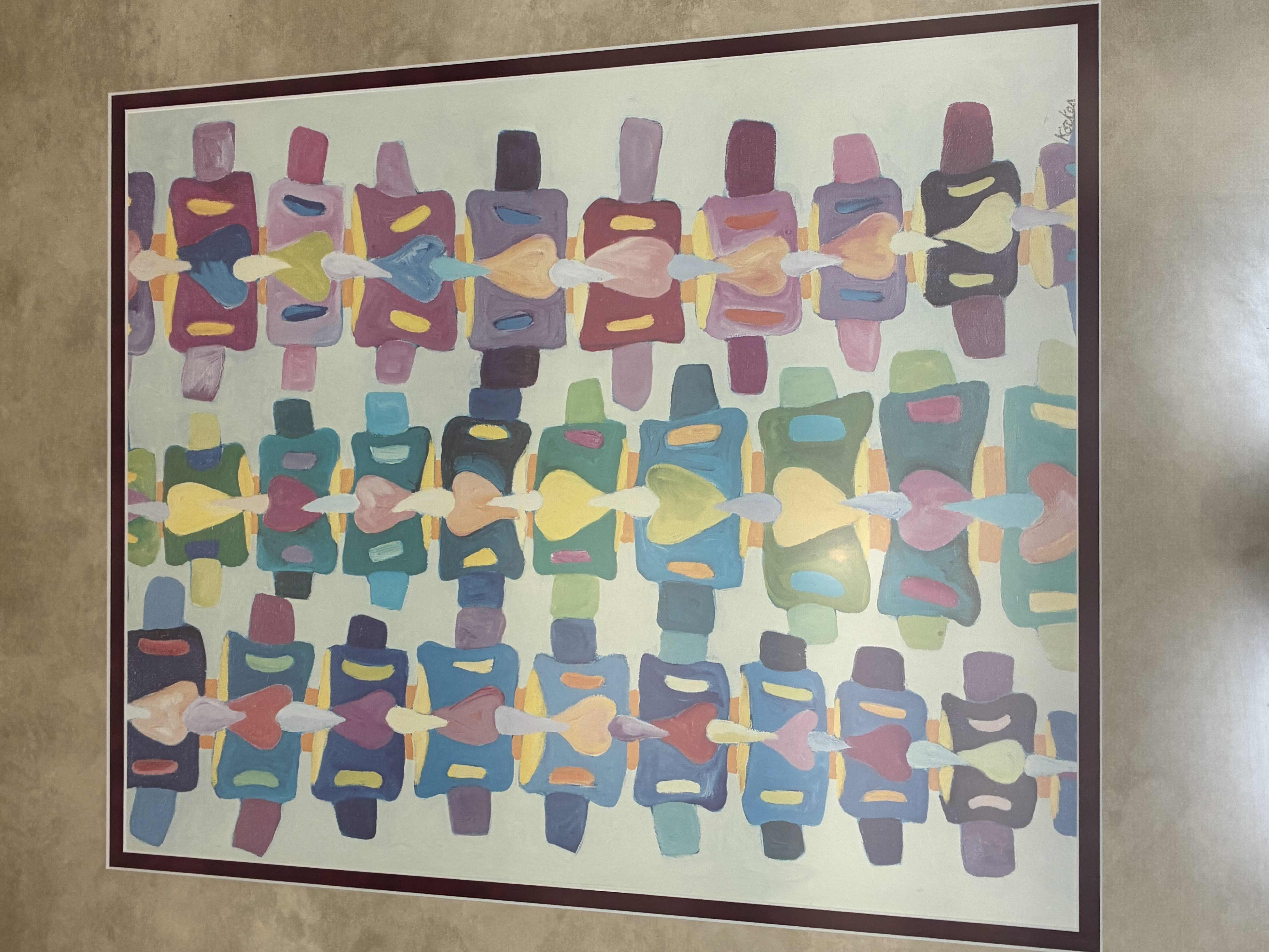 Photo 1 of STANDING STRAIGHT, SIGNED BY DONNA KRIN KORKES FRAMED ARTWORK 31” X 35”