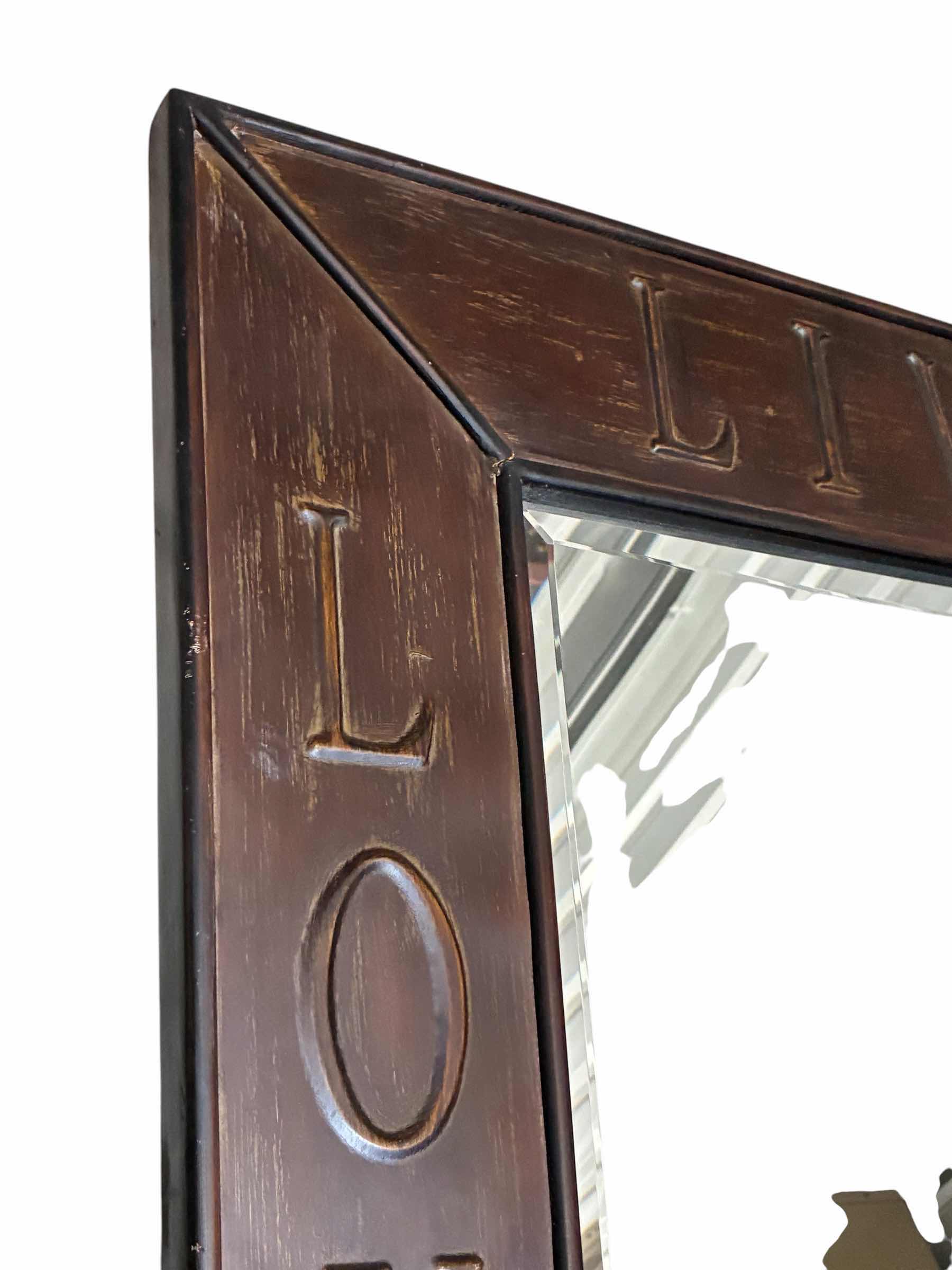Photo 1 of UTTERMOST LIVE LOVE, LAUGH, WASHED ESPRESSO FRAMED MIRROR 30” X 34”