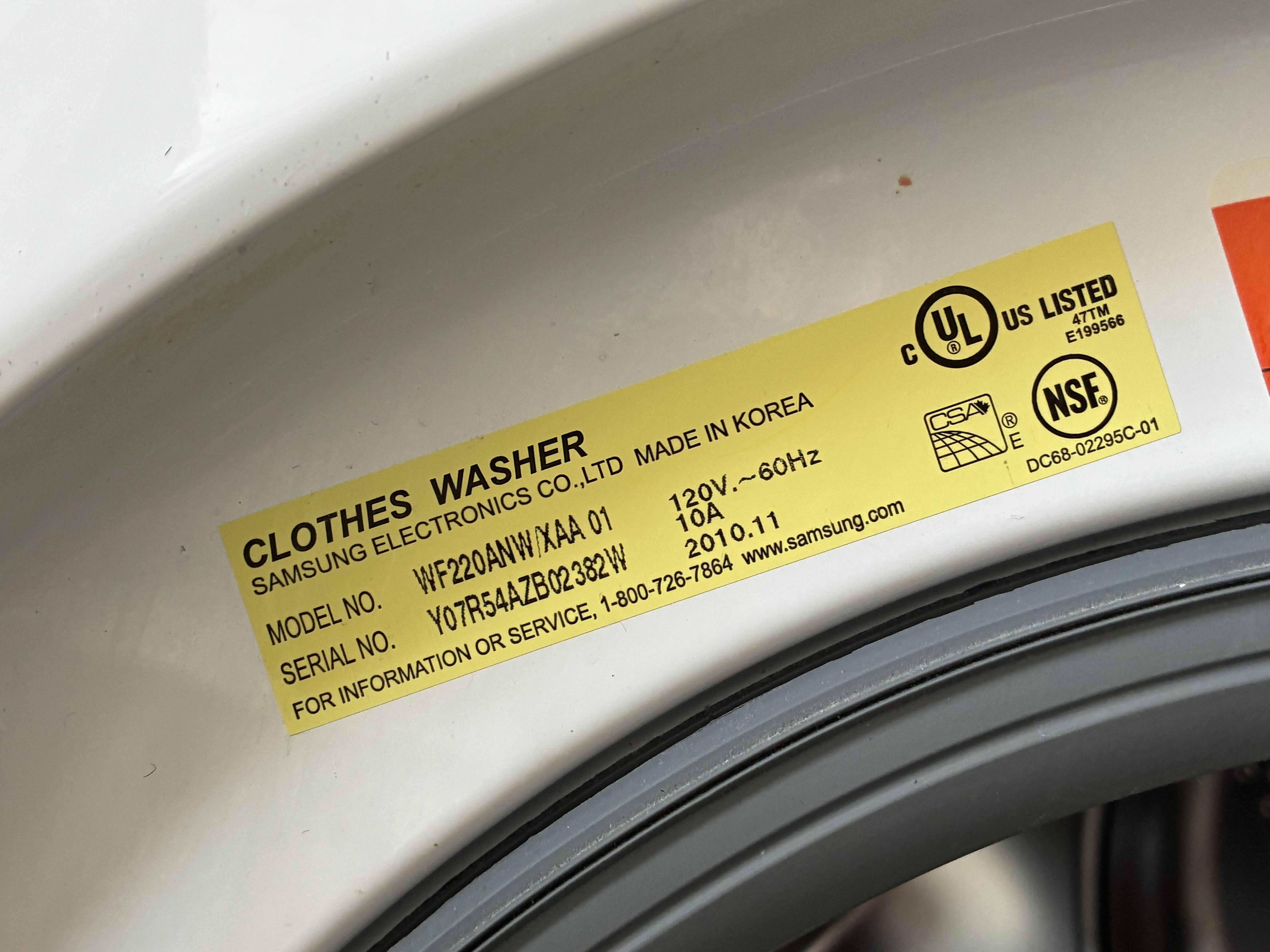 View 4 of SAMSUNG VRT FRONT LOAD WASHER WF220ANWXAA01