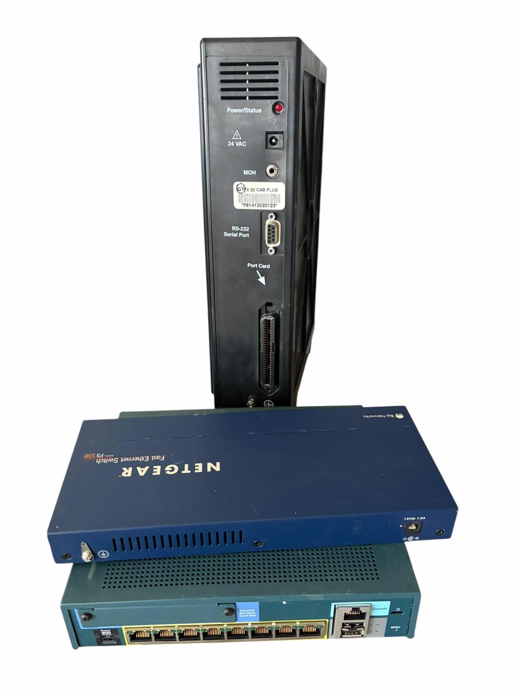 Photo 1 of CISCO SECURITY APPLIANCE, ESI PHONE SYSTEM, NETGEAR FAST ETHERNET SWITCH
