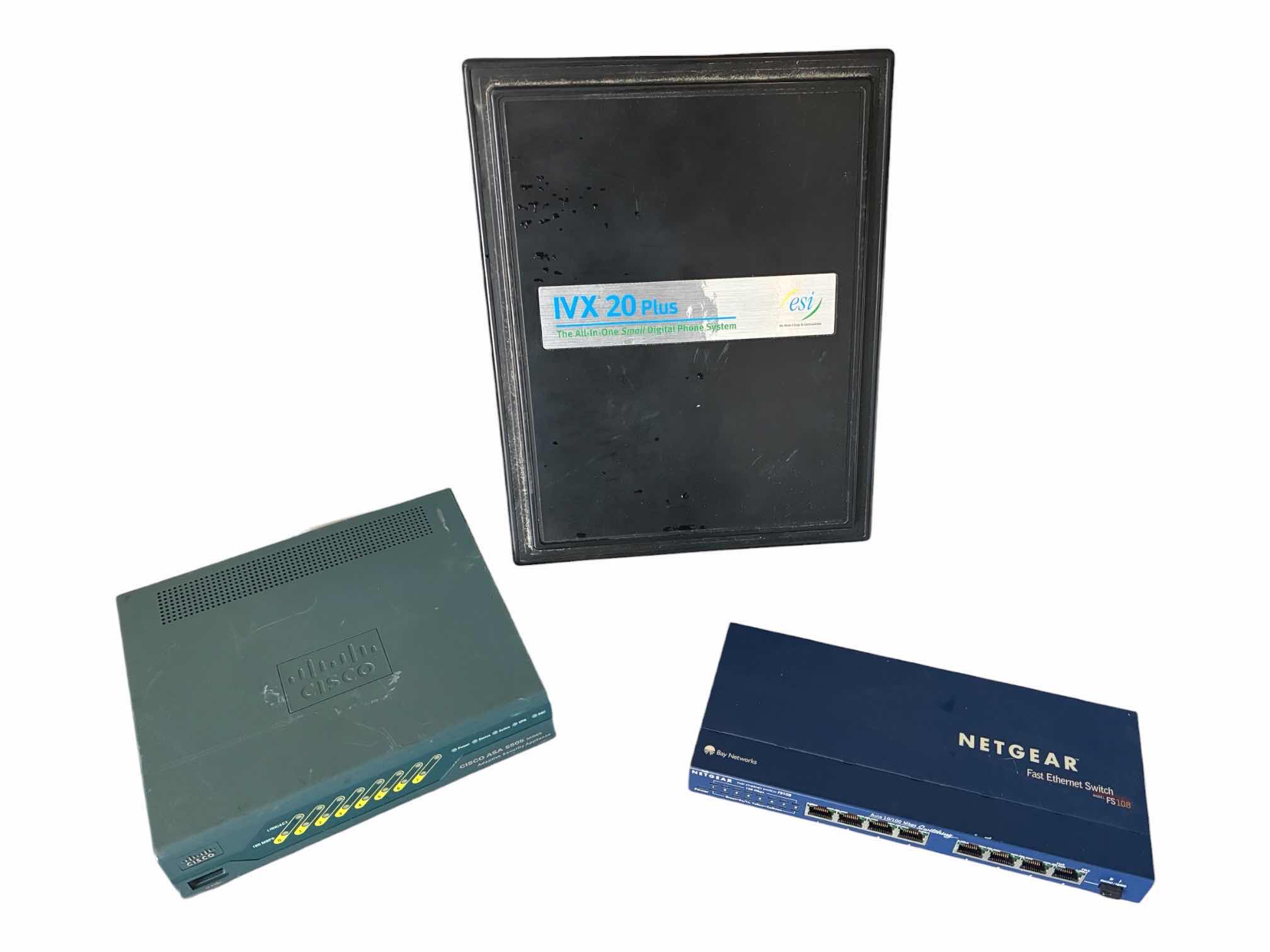 Photo 1 of CISCO SECURITY APPLIANCE, ESI PHONE SYSTEM, NETGEAR FAST ETHERNET SWITCH
