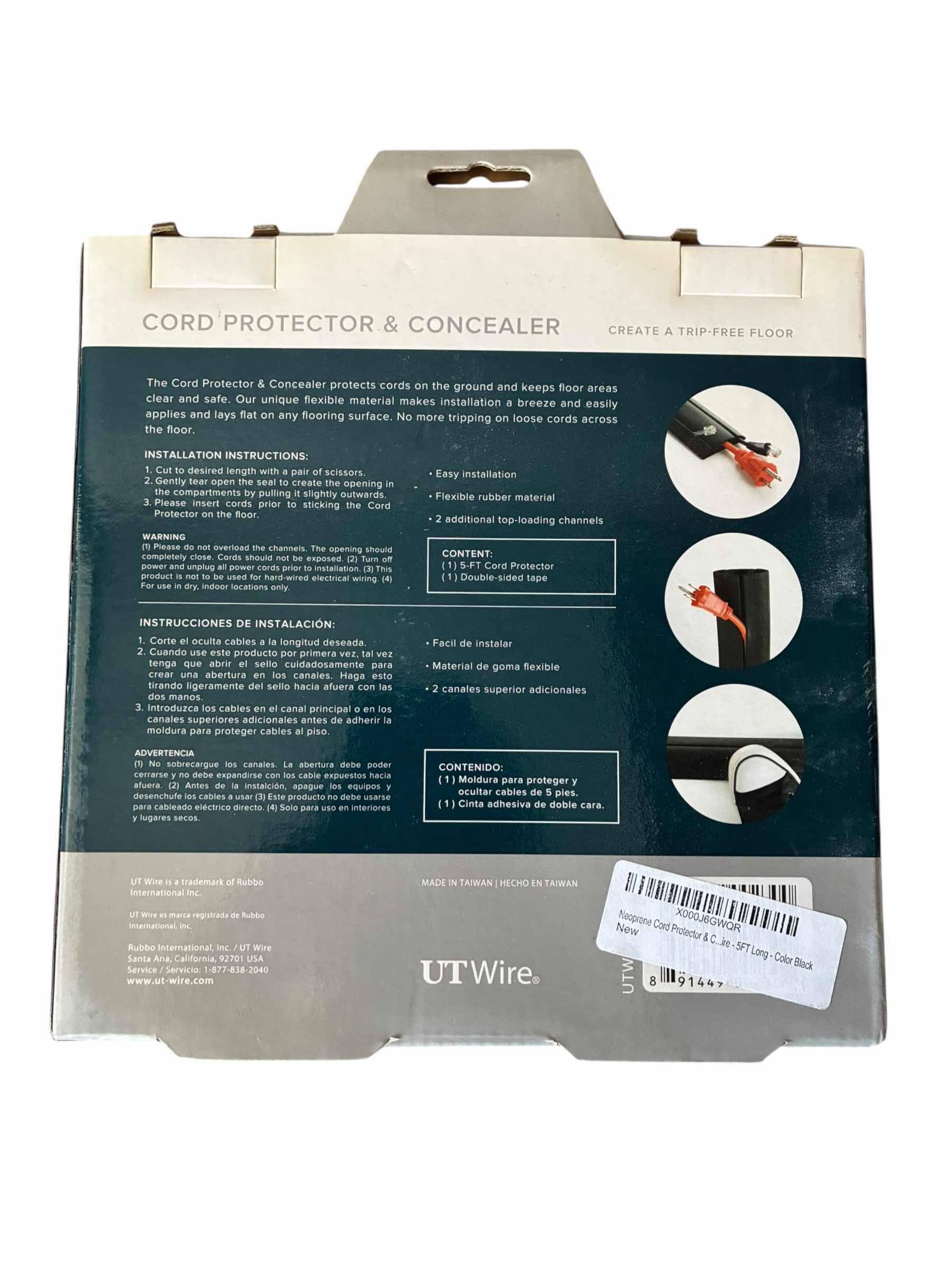 Photo 1 of UT WIRE CORD PROTECTOR & CONCEALER BLACK/5‘