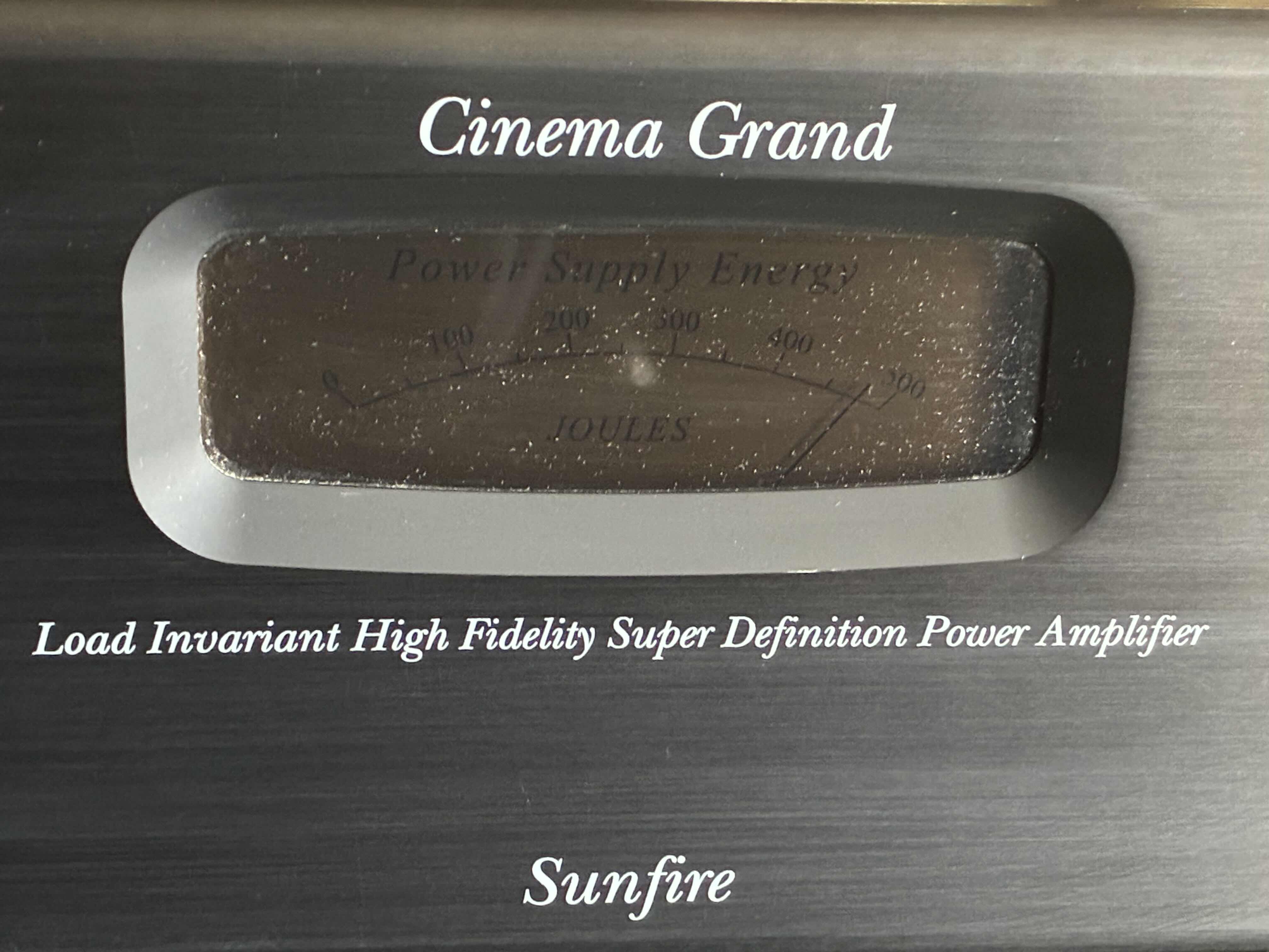 Photo 1 of SUNFIRE BOB CARVER CINEMA GRAND POWER AMPLIFIER SIGNATURE 400–SEVEN