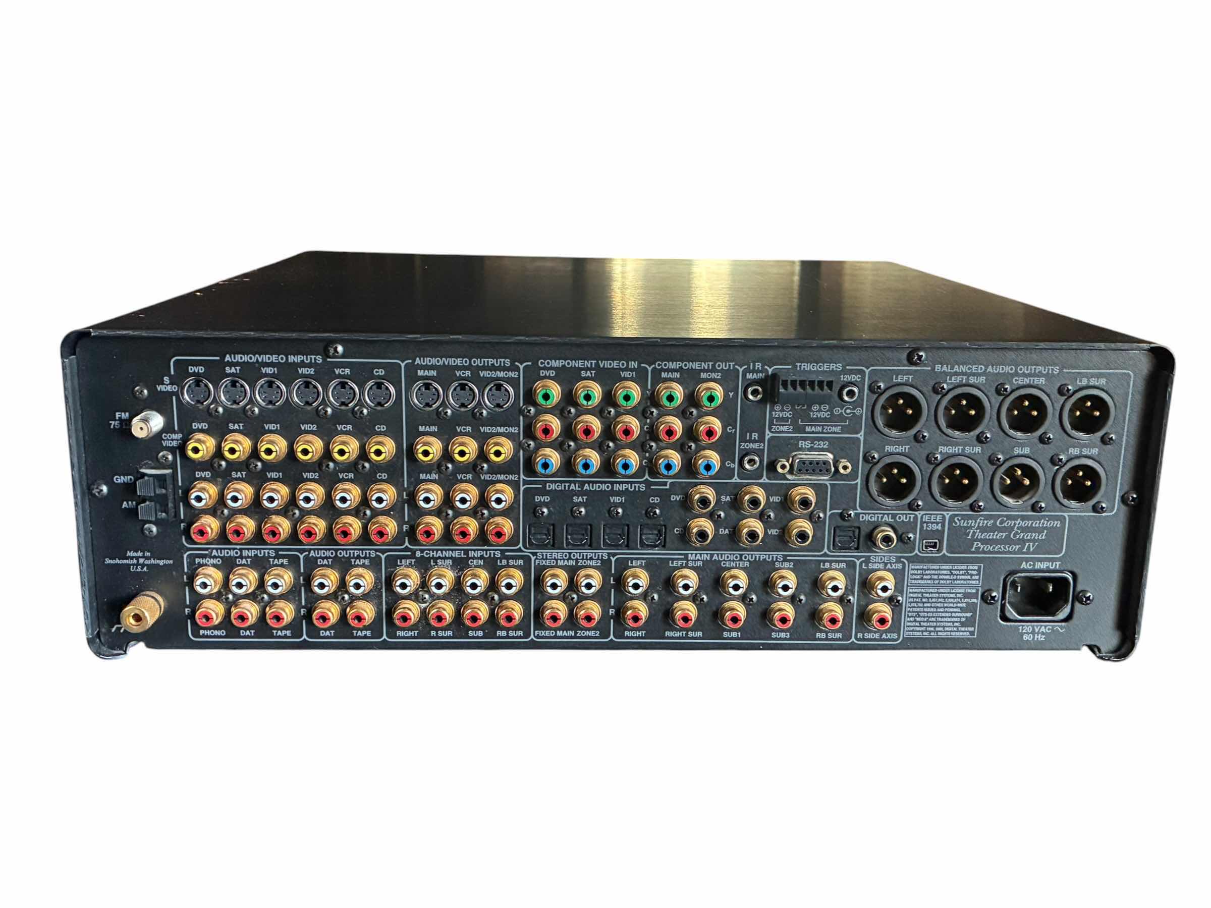 View 4 of SUNFIRE BOB CARVER THEATRE GRAND IV PROCESSOR II 5.1 CHANNEL SURROUND SOUND PROCESSOR $2680