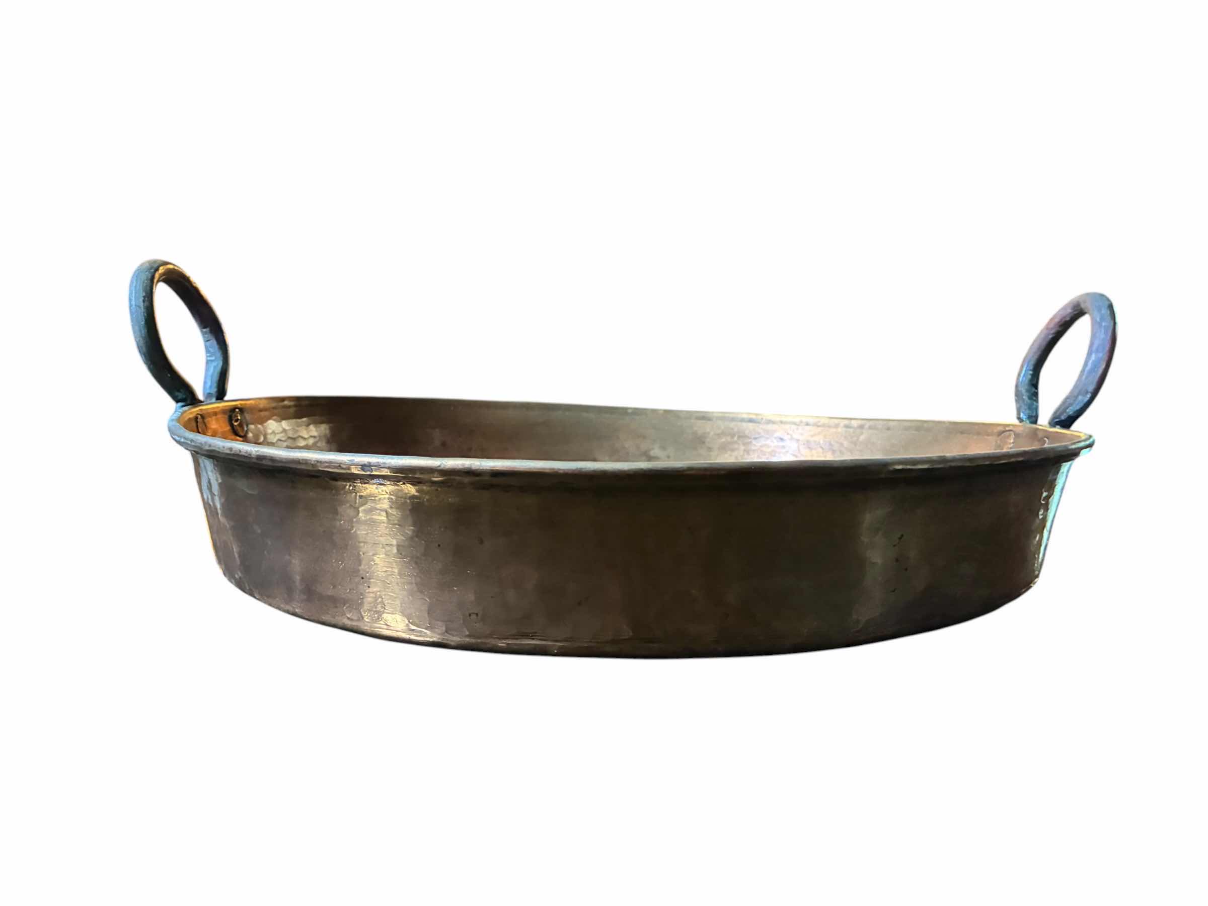 Photo 1 of ANTIQUE DOUBLE HANDLE PAN 19.5“ X 4“
