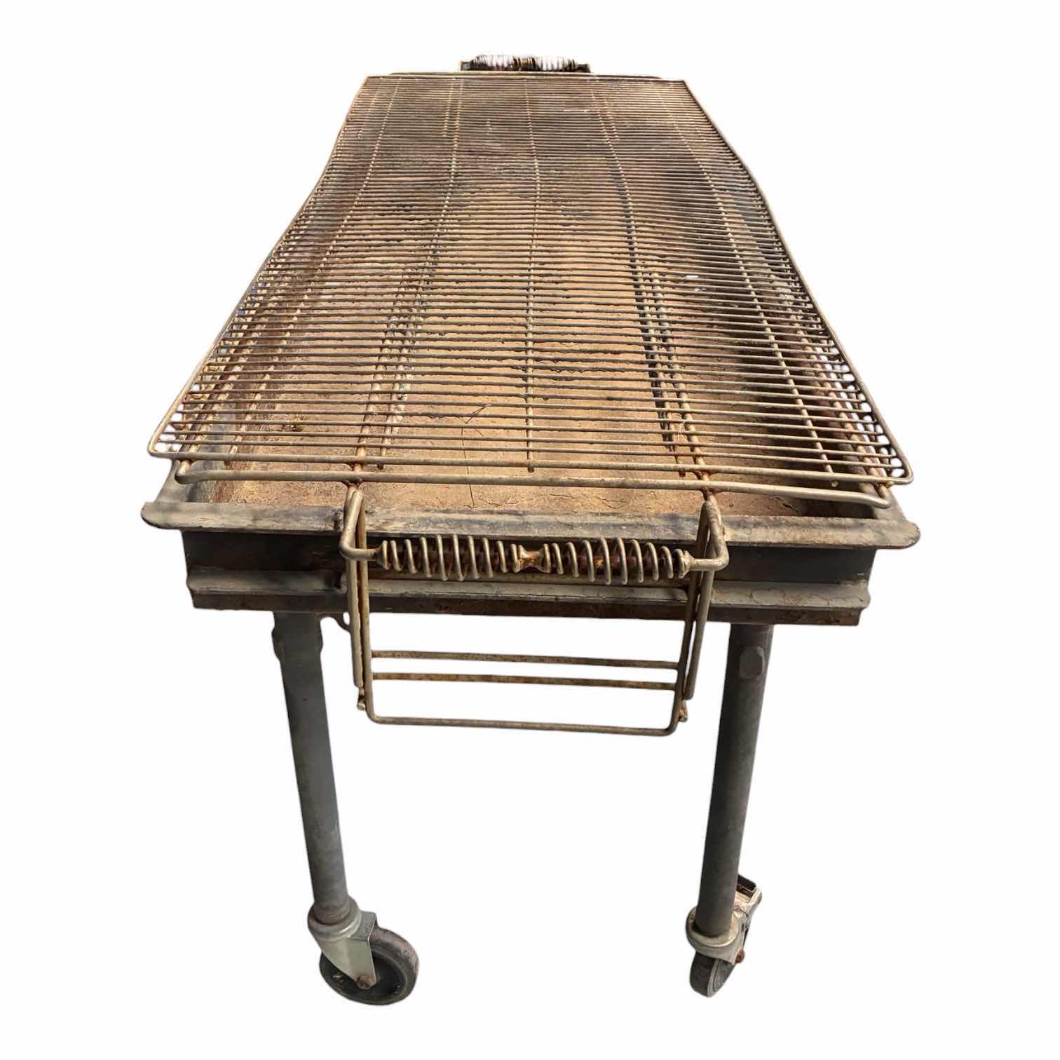 Photo 1 of STEEL ROLLING 5’ CHARCOAL PARTY GRILL 66“ X 24“ H33“