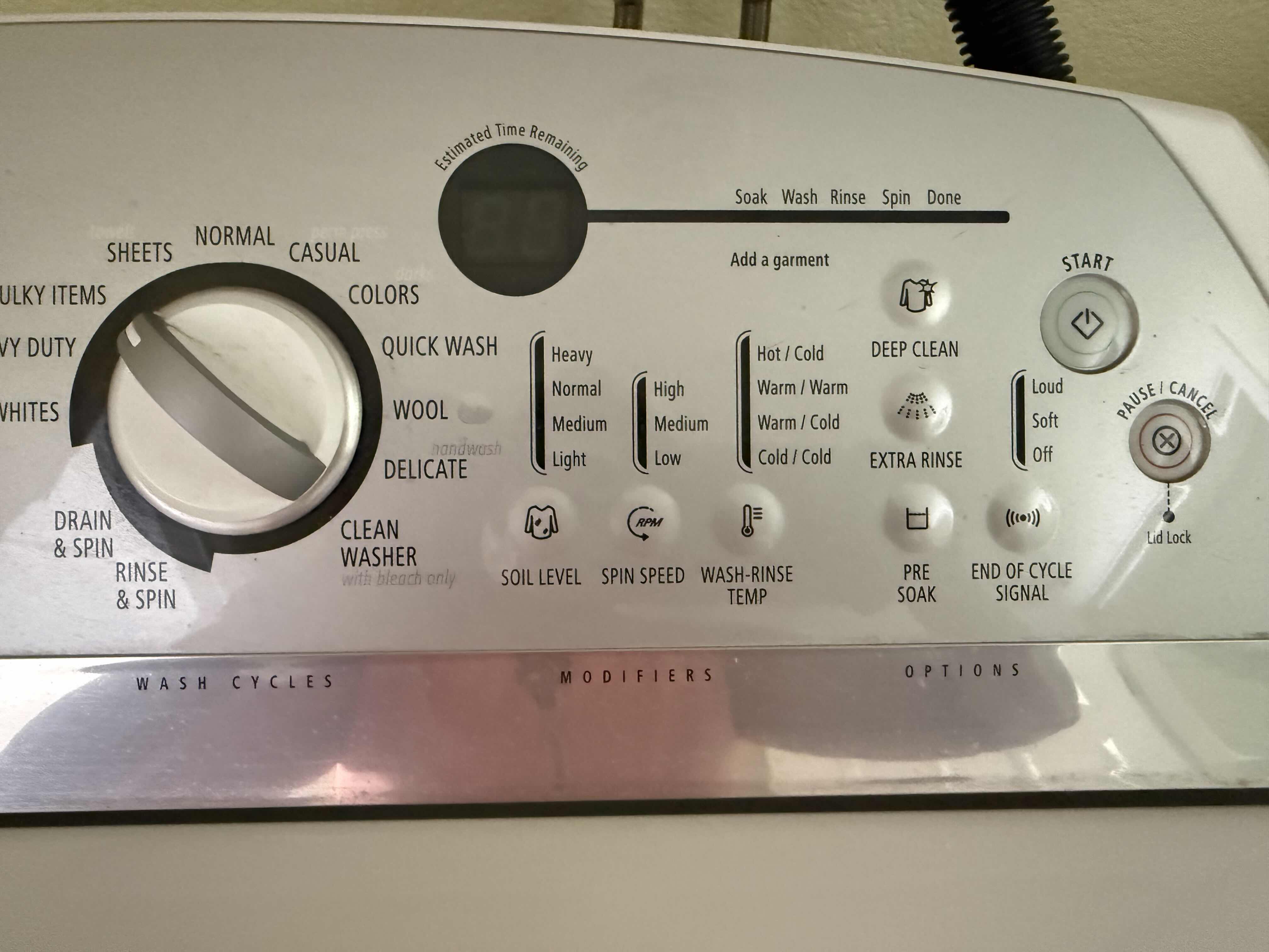 Photo 1 of WHITE WHIRLPOOL CABRIO WASHING MACHINE (MODEL #WTW6400SW2)-LIKE NEW CONDITION