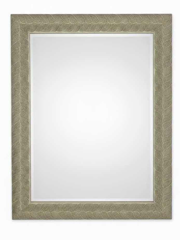 Photo 1 of LEAF DESIGN FRAMED WALL MIRROR 31”x43”