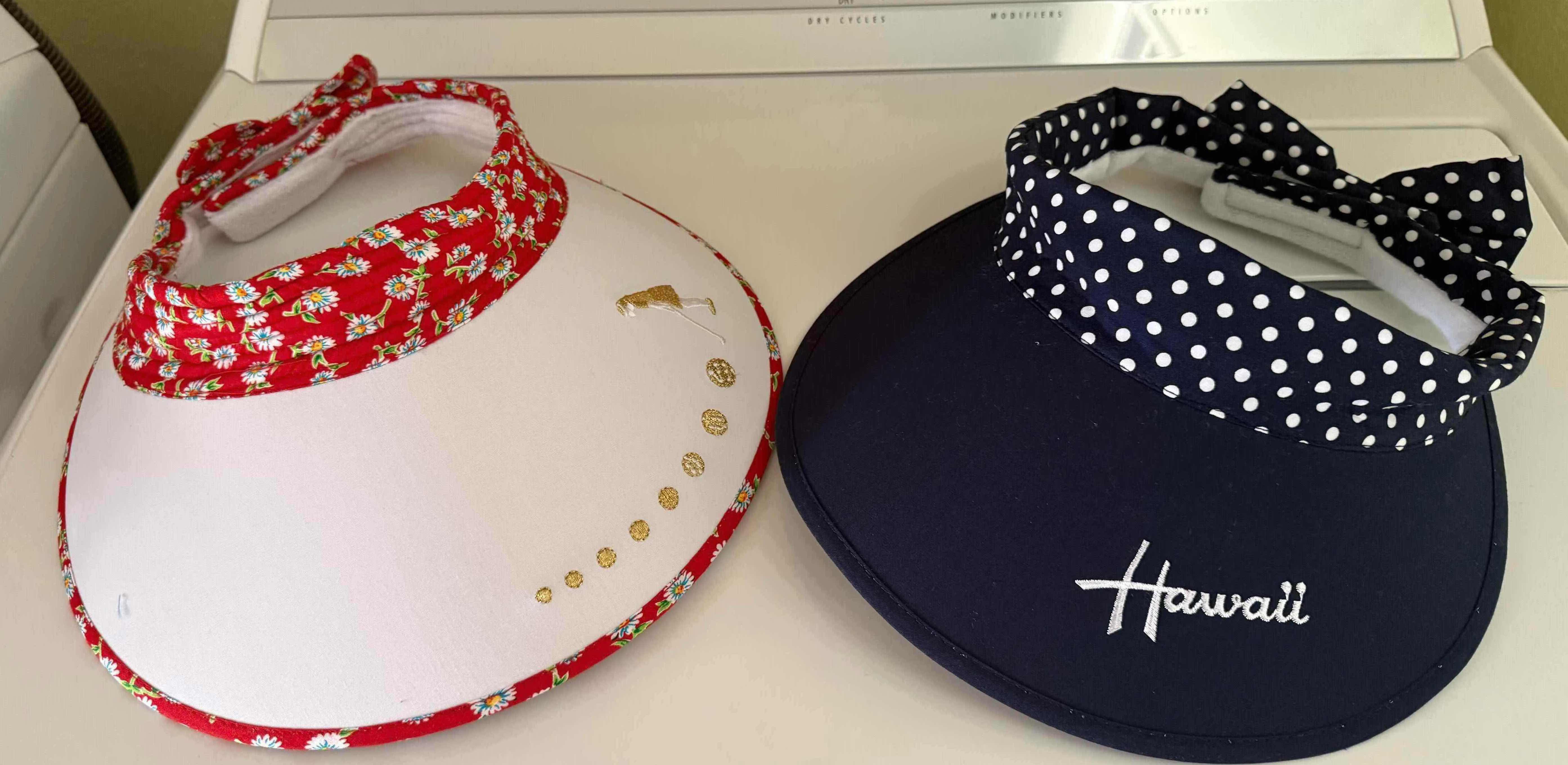 Photo 1 of 6-NEW WIDE RIM SUN VISORS W VELCRO BOW BACK