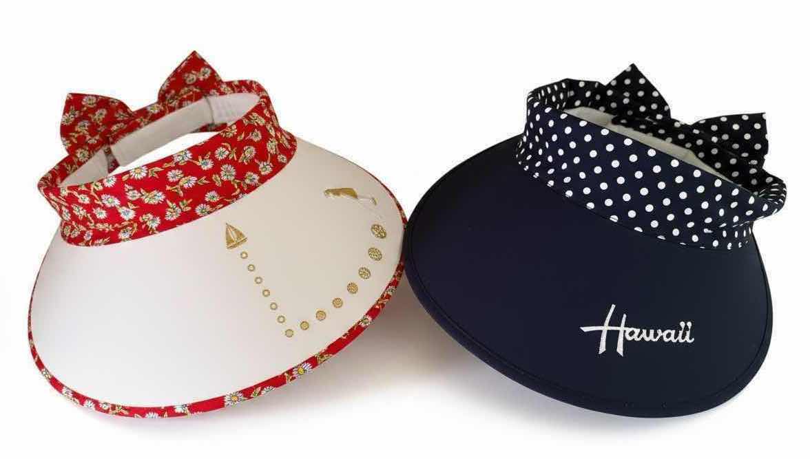Photo 1 of 6-NEW WIDE RIM SUN VISORS W VELCRO BOW BACK