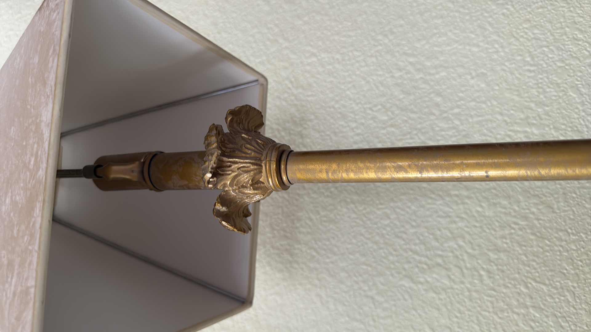 Photo 1 of 2-GOLD BRASS TABLE LAMPS H36”