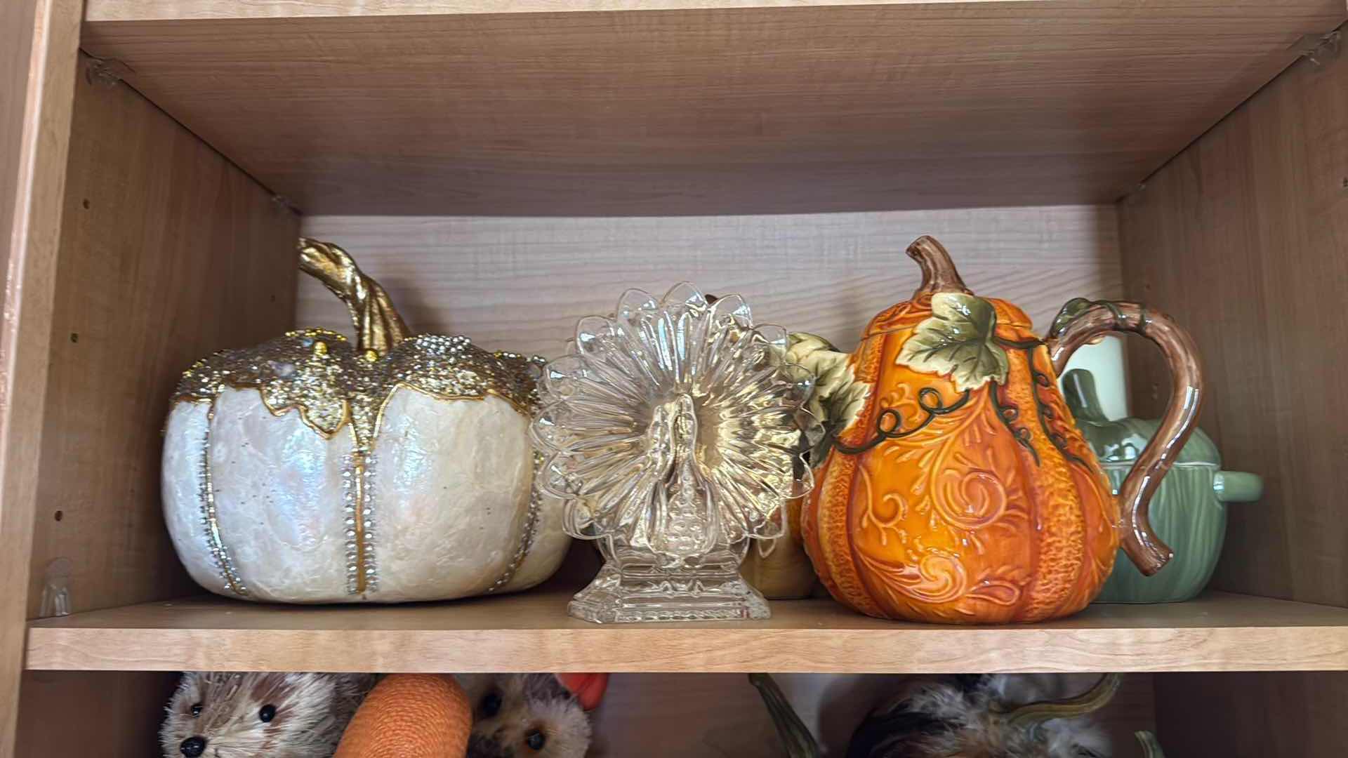 Photo 1 of CONTENTS OF KITCHEN CABINET – FALL DECOR