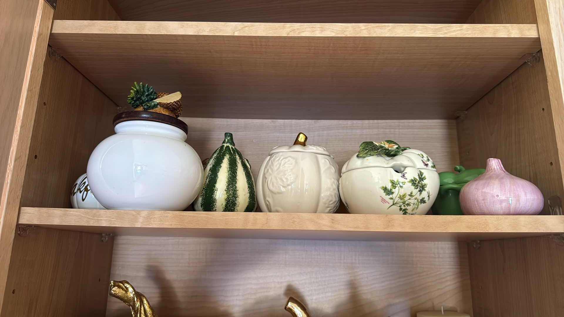 Photo 1 of CONTENTS OF KITCHEN CABINET – FALL DECOR