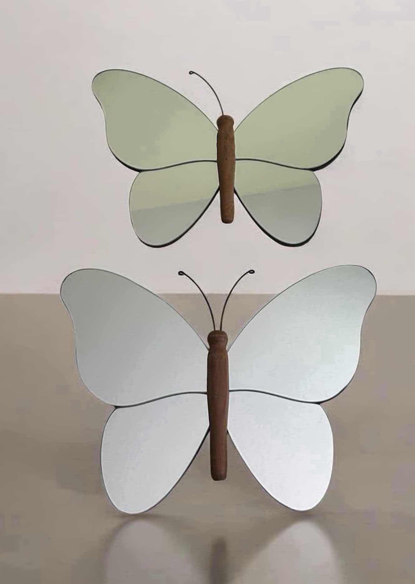 Photo 1 of 2- BUTTERFLY WALL MIRRORS 11" X 8"