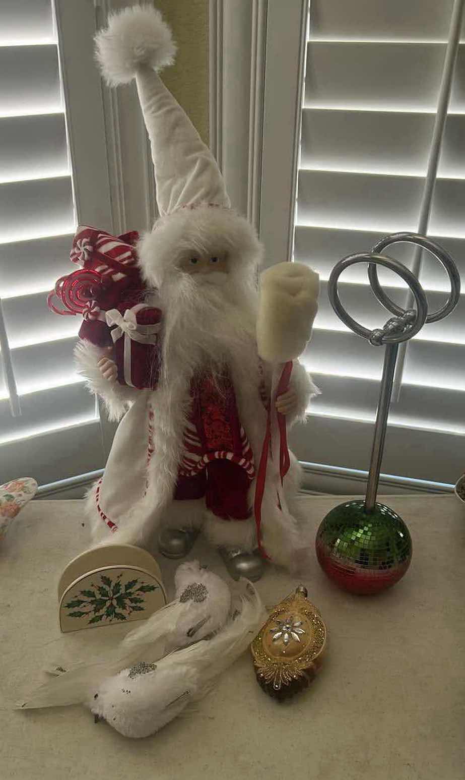 Photo 1 of CHRISTMAS SANTA H 27" AND HOLIDAY DECORATIONS