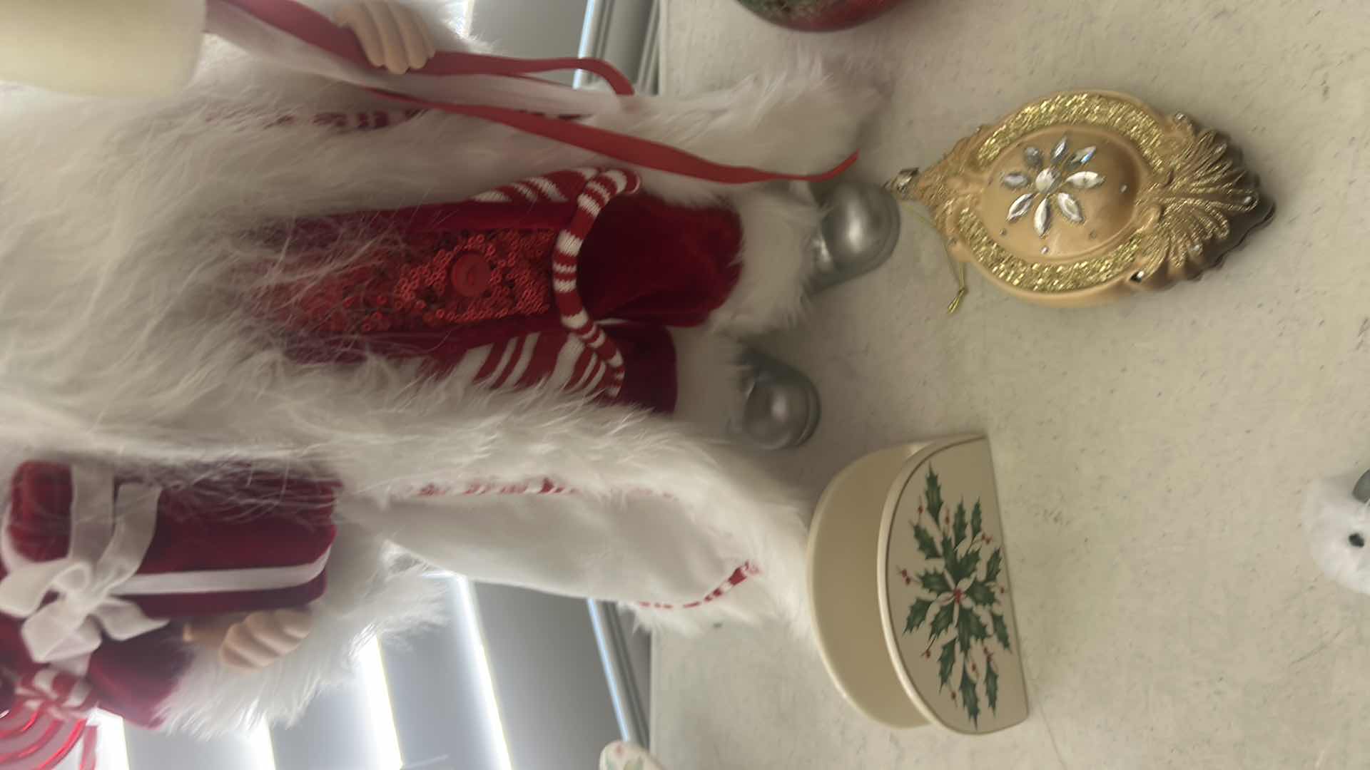 Photo 1 of CHRISTMAS SANTA H 27" AND HOLIDAY DECORATIONS